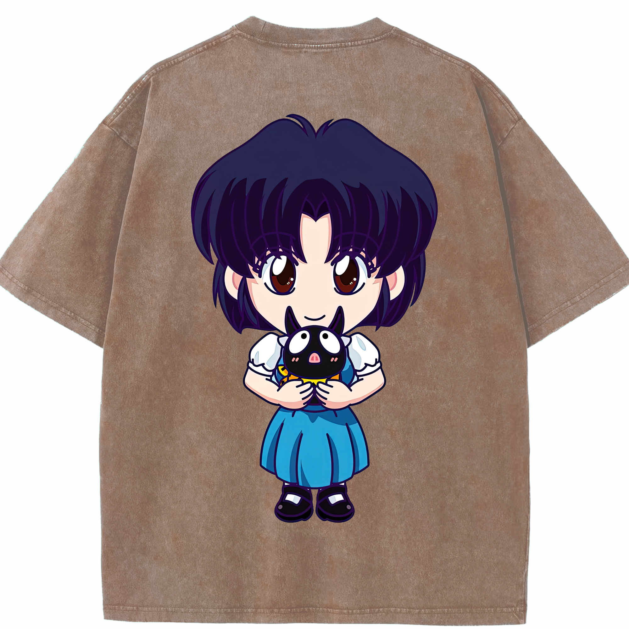 （画像用） 美少女戦士セーラームーン 水野 亜美 みずの あみ Sailor Moon Mizuno Ami 綿100% ヴィンテージ風 半袖Tシャツ（背面プリント）