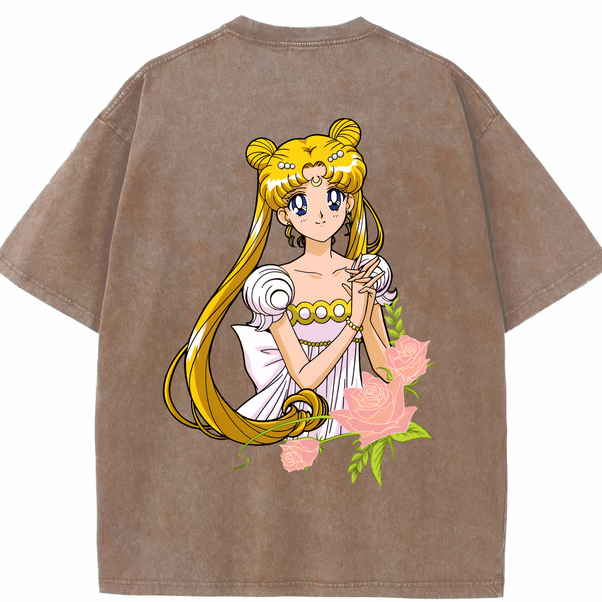 （画像用） 美少女戦士セーラームーン 愛野 美奈子 あいの みなこ Sailor Moon Aino Minako 綿100% ヴィンテージ風 半袖Tシャツ（背面プリント）