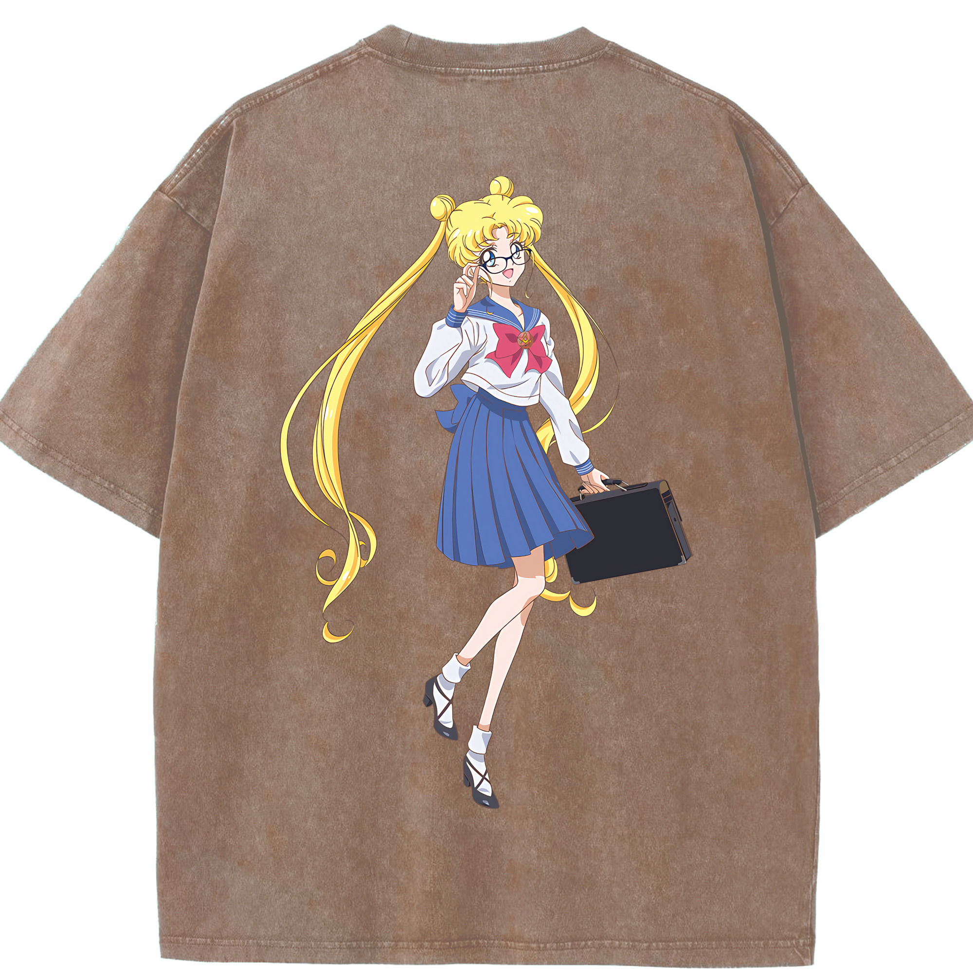 （画像用） 美少女戦士セーラームーン 愛野 美奈子 あいの みなこ Sailor Moon Aino Minako 綿100% ヴィンテージ風 半袖Tシャツ（背面プリント）