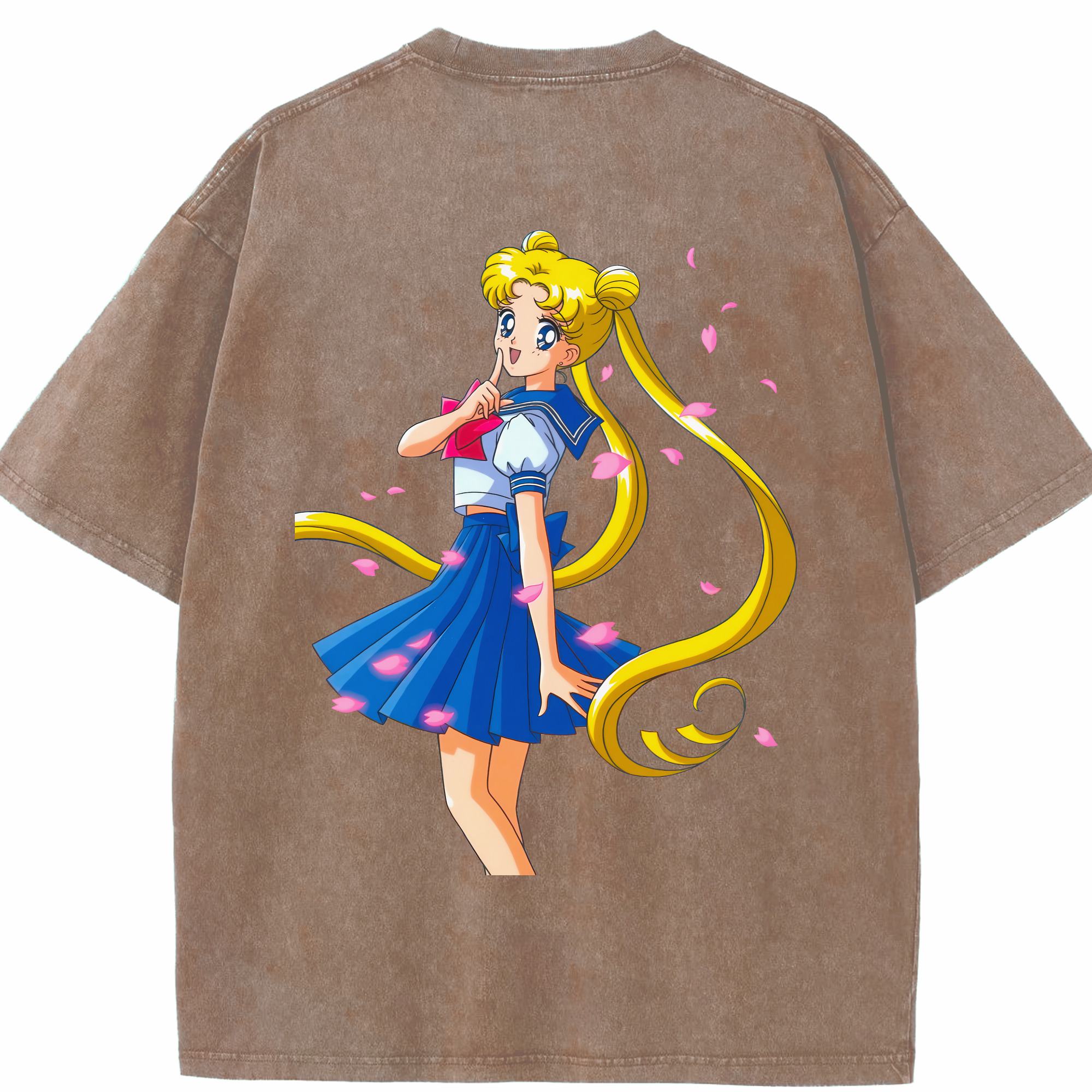 （画像用） 美少女戦士セーラームーン 愛野 美奈子 あいの みなこ Sailor Moon Aino Minako 綿100% ヴィンテージ風 半袖Tシャツ（背面プリント）