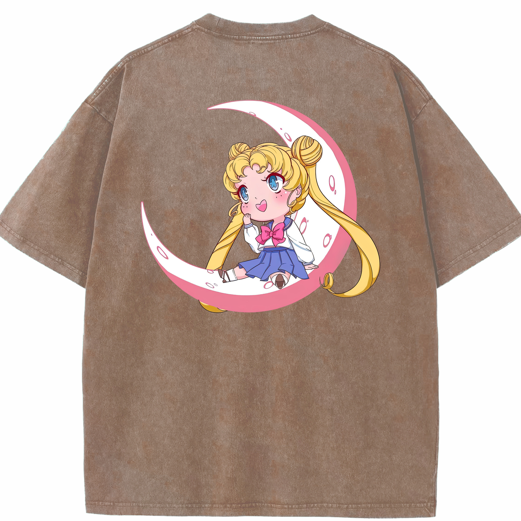 （画像用） 美少女戦士セーラームーン 愛野 美奈子 あいの みなこ Sailor Moon Aino Minako 綿100% ヴィンテージ風 半袖Tシャツ（背面プリント）