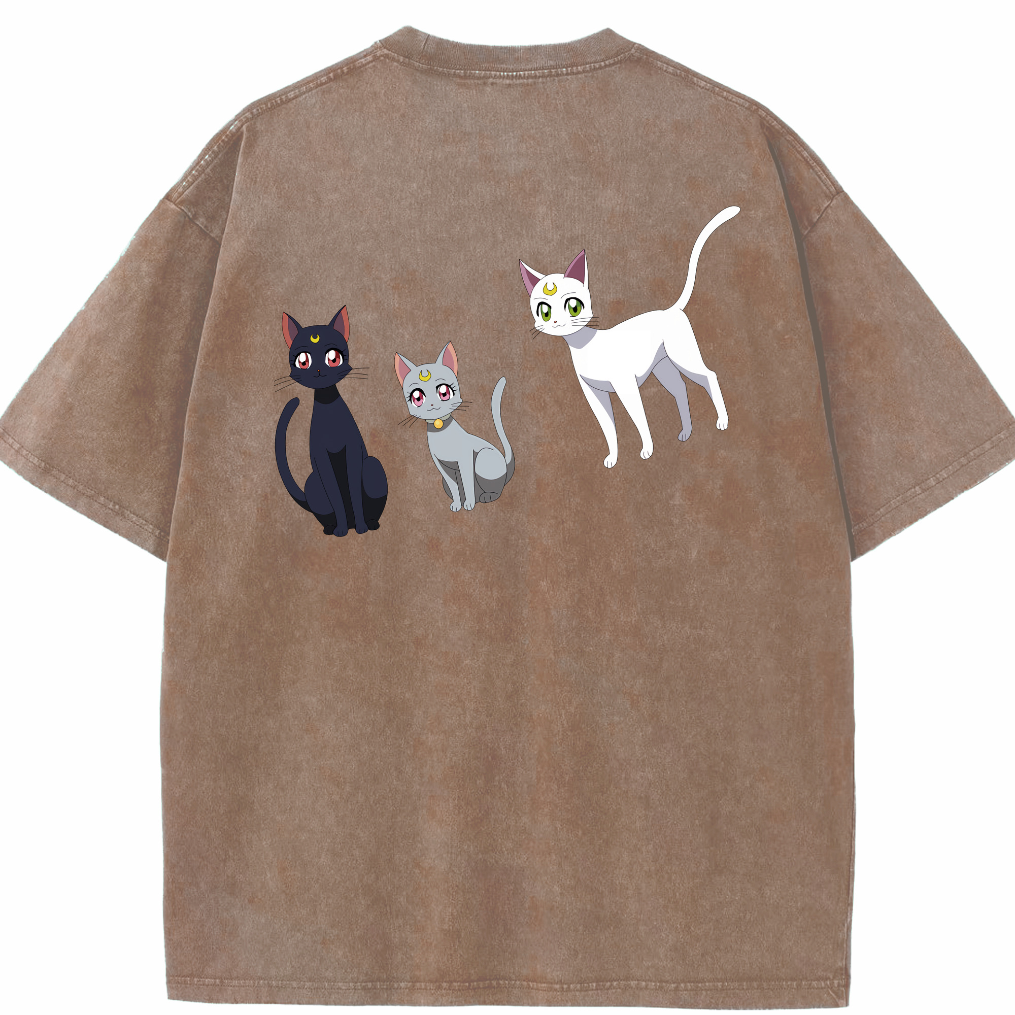 （画像用） 美少女戦士セーラームーン Sailor Moon 綿100% ヴィンテージ風 半袖Tシャツ（背面プリント）