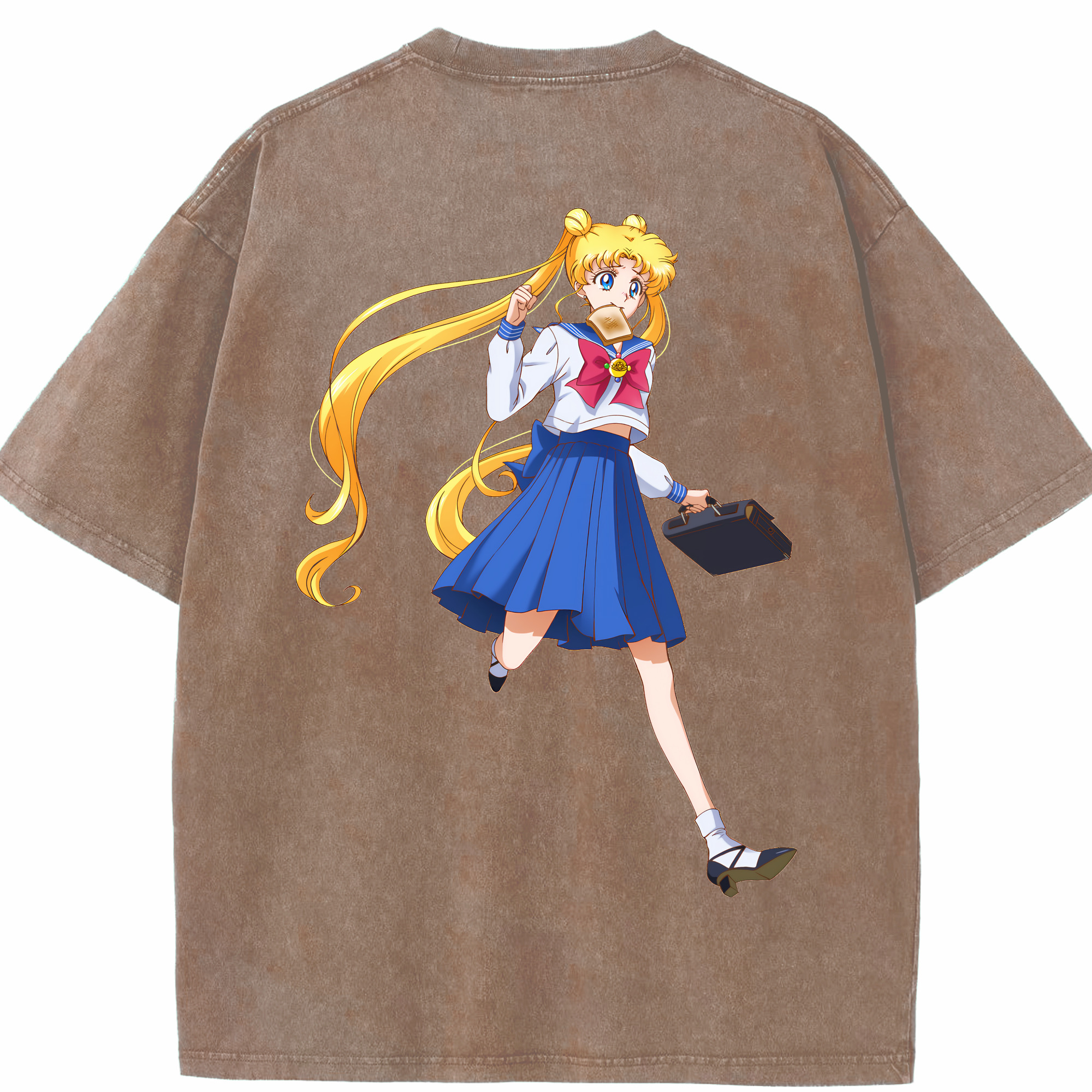 （画像用） 美少女戦士セーラームーン 愛野 美奈子 あいの みなこ Sailor Moon Aino Minako 綿100% ヴィンテージ風 半袖Tシャツ（背面プリント）