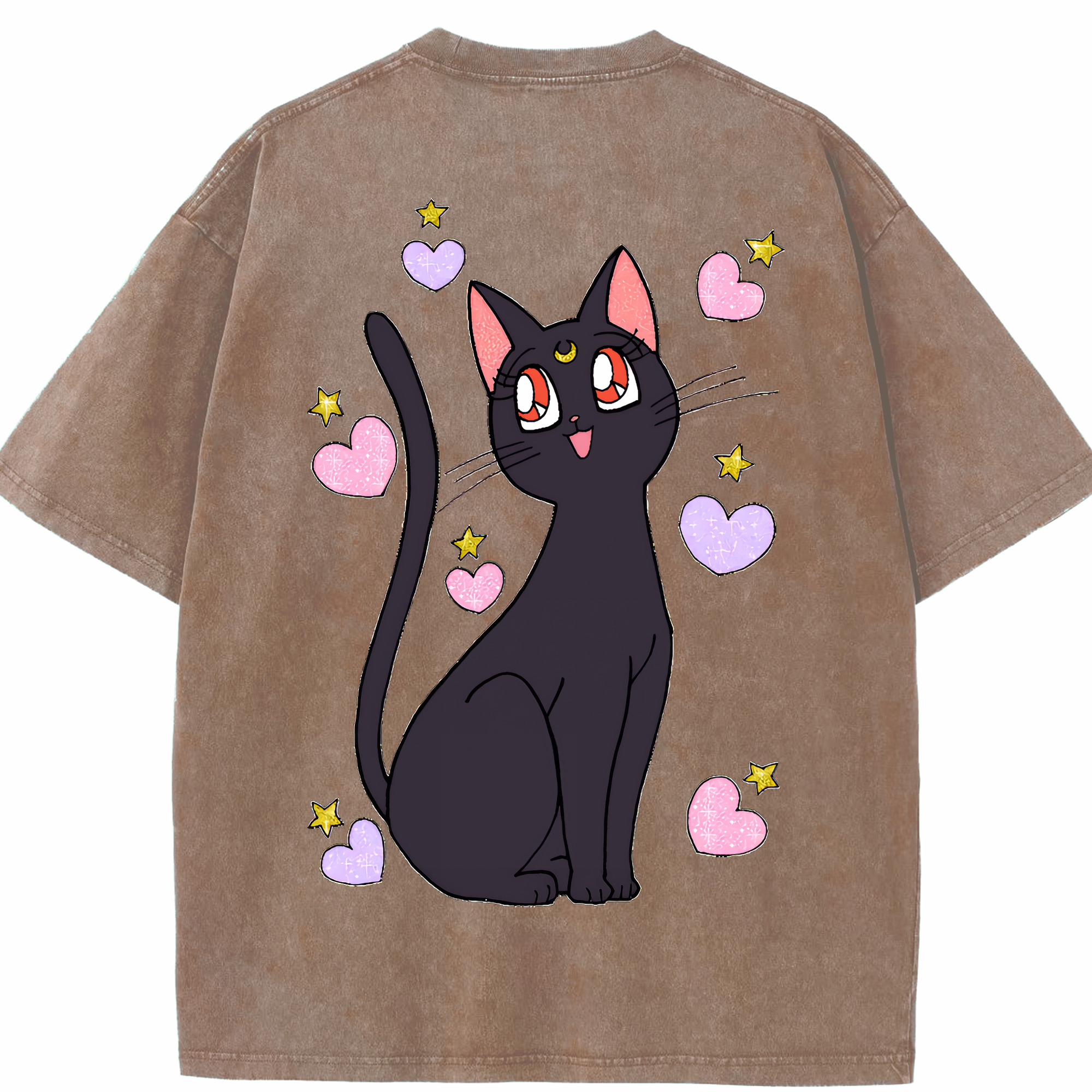 （画像用） 美少女戦士セーラームーン Sailor Moon 綿100% ヴィンテージ風 半袖Tシャツ（背面プリント）