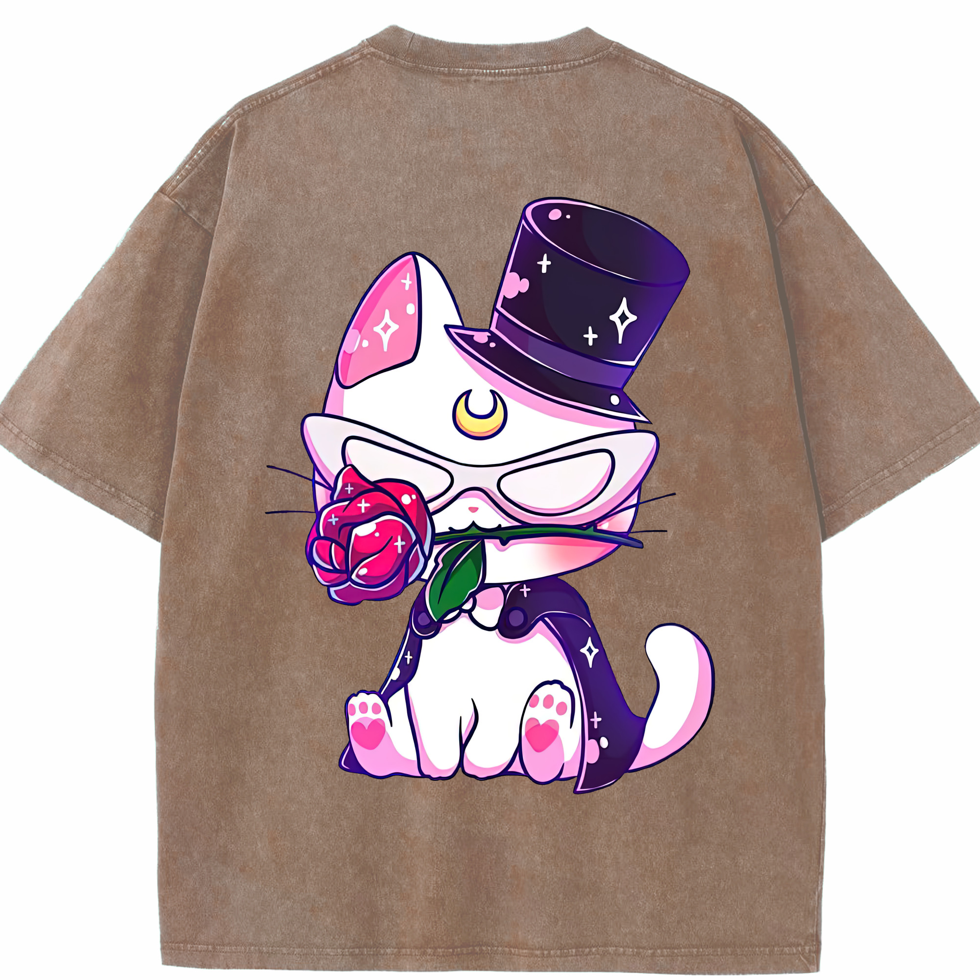 （画像用） 美少女戦士セーラームーン Sailor Moon 綿100% ヴィンテージ風 半袖Tシャツ（背面プリント）