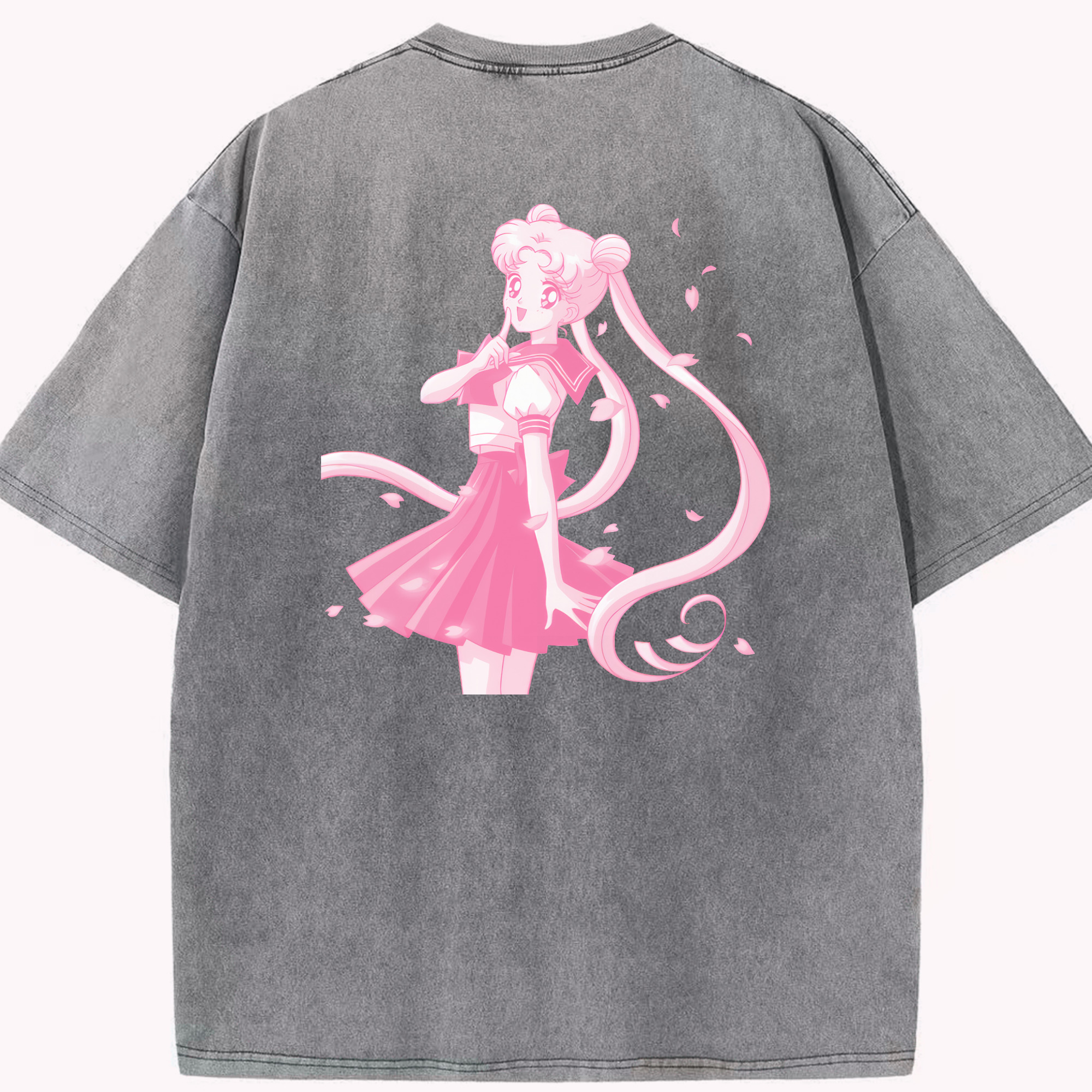 （画像用） 美少女戦士セーラームーン 愛野 美奈子 あいの みなこ Sailor Moon Aino Minako 綿100% ヴィンテージ風 半袖Tシャツ（背面プリント）