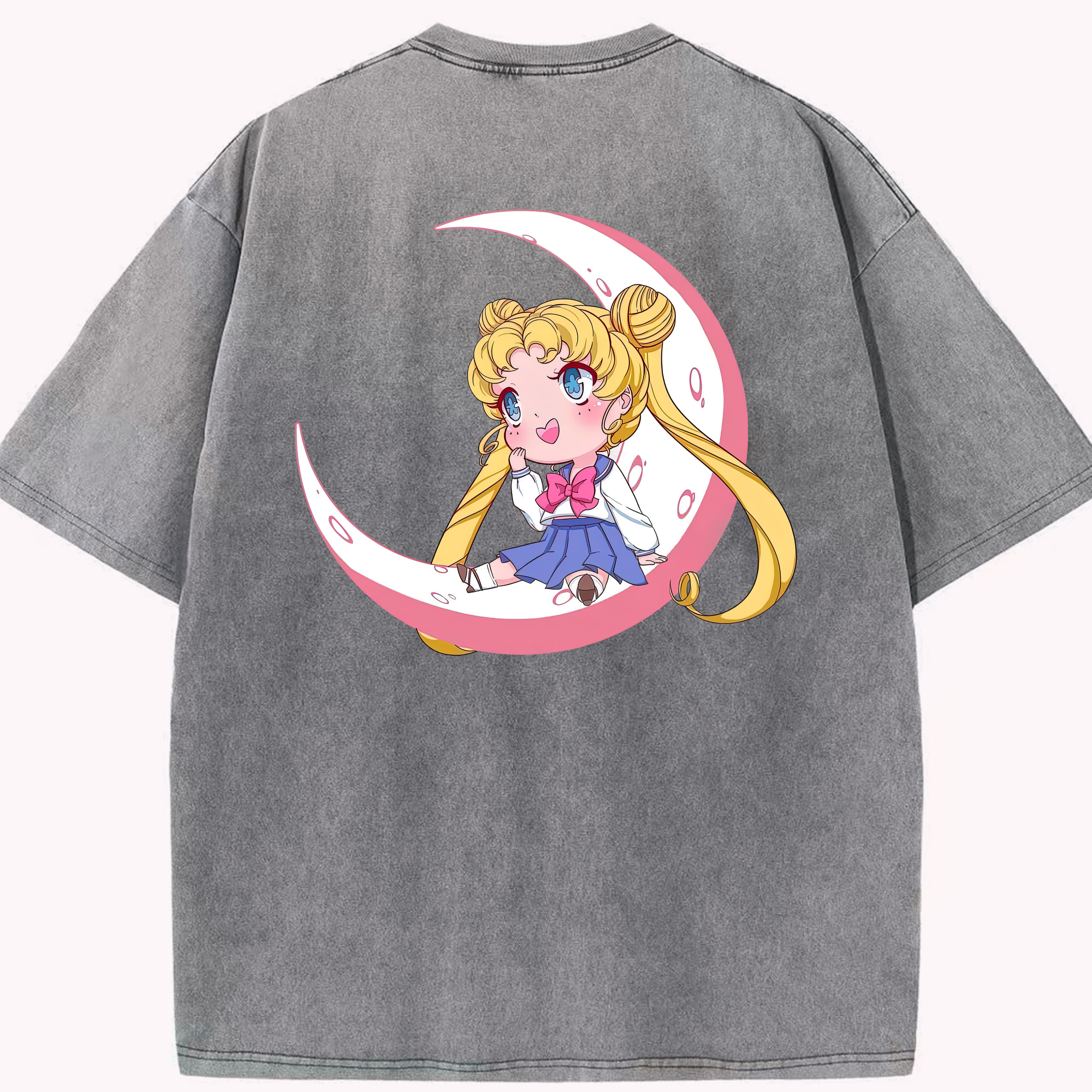（画像用） 美少女戦士セーラームーン 愛野 美奈子 あいの みなこ Sailor Moon Aino Minako 綿100% ヴィンテージ風 半袖Tシャツ（背面プリント）