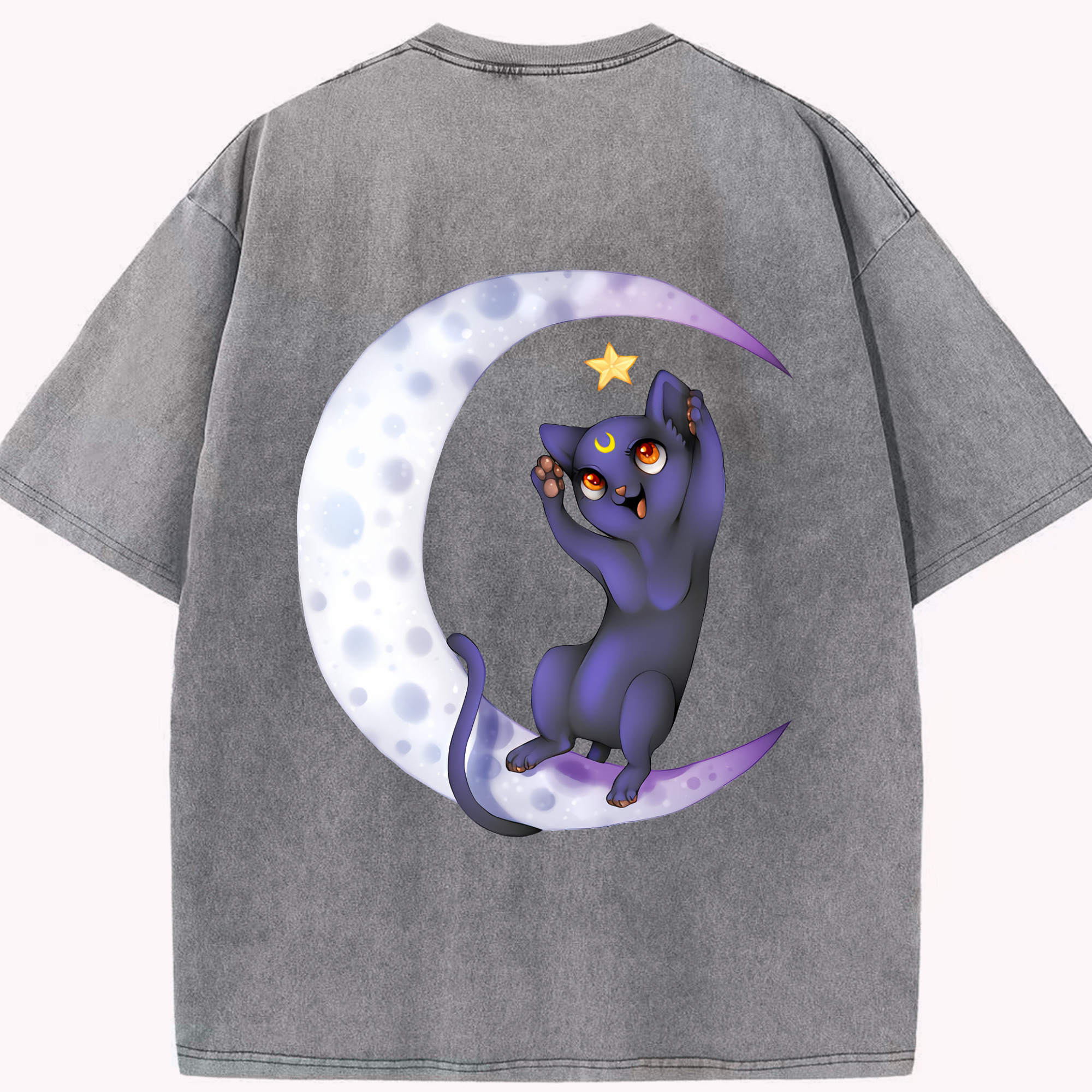 （画像用） 美少女戦士セーラームーン Sailor Moon 綿100% ヴィンテージ風 半袖Tシャツ（背面プリント）