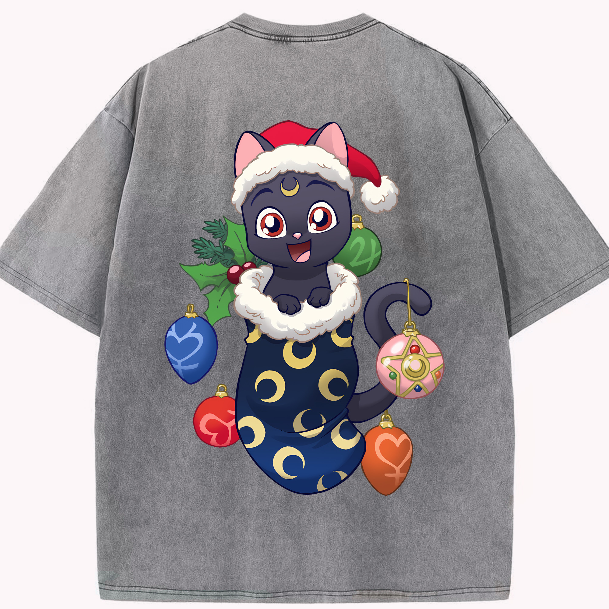 （画像用） 美少女戦士セーラームーン Sailor Moon 綿100% ヴィンテージ風 半袖Tシャツ（背面プリント）