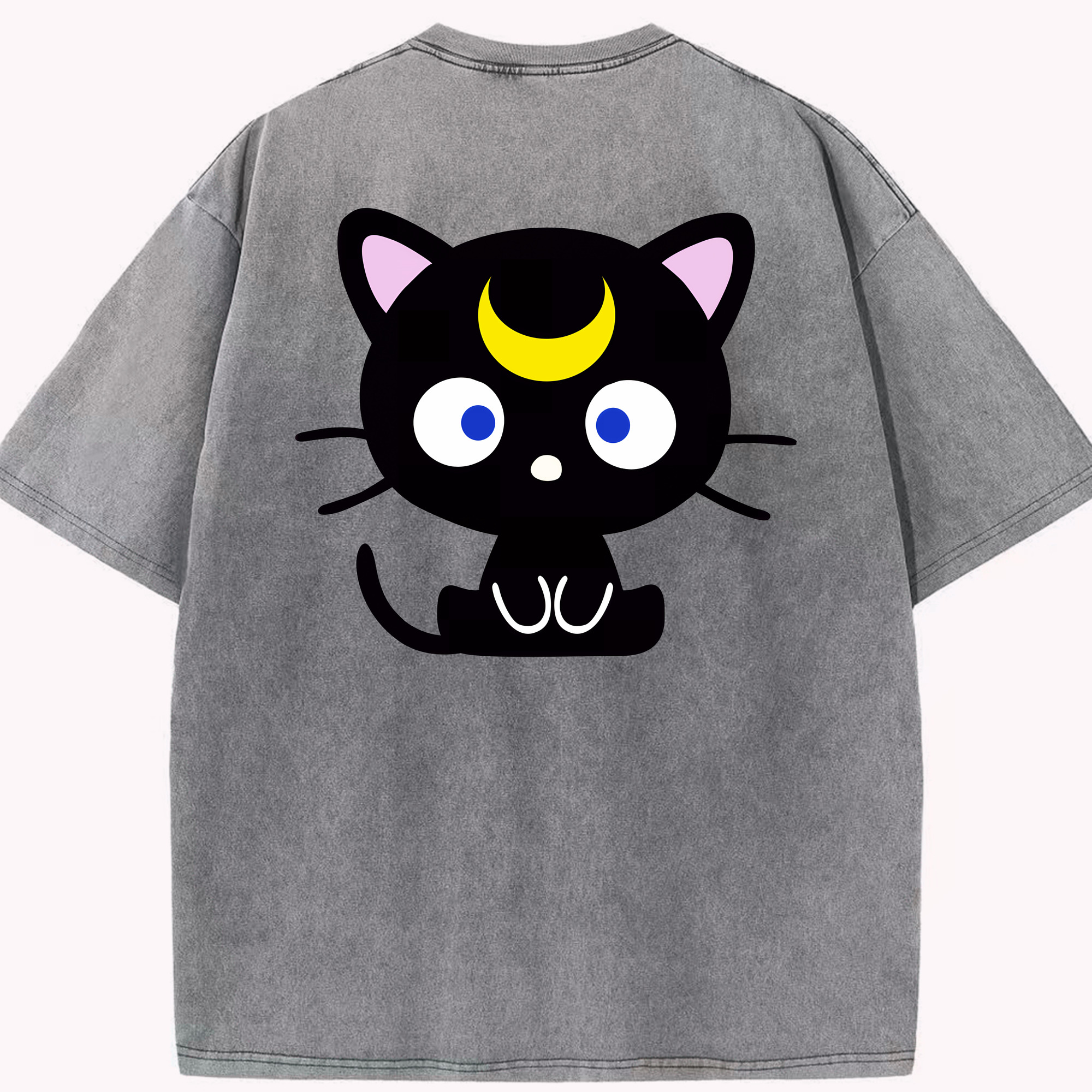 （画像用） 美少女戦士セーラームーン Sailor Moon 綿100% ヴィンテージ風 半袖Tシャツ（背面プリント）