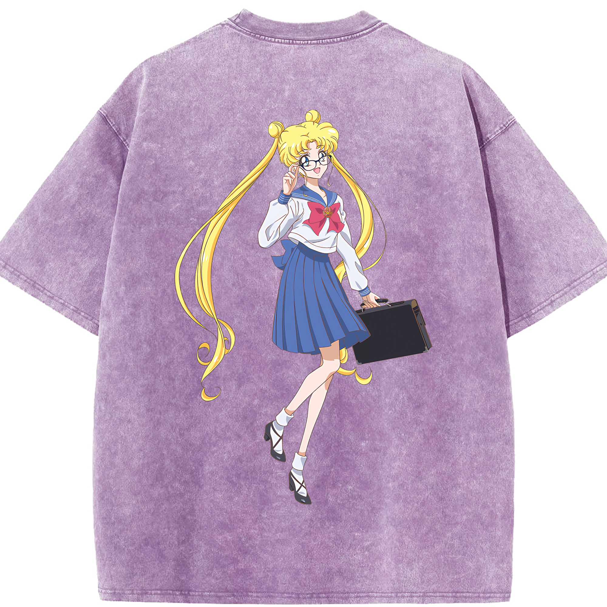 （画像用） 美少女戦士セーラームーン 愛野 美奈子 あいの みなこ Sailor Moon Aino Minako 綿100% ヴィンテージ風 半袖Tシャツ（背面プリント）
