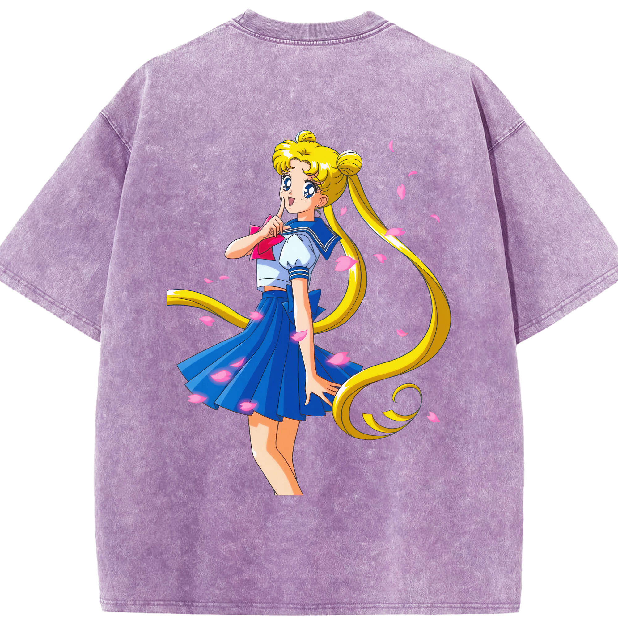 （画像用） 美少女戦士セーラームーン 愛野 美奈子 あいの みなこ Sailor Moon Aino Minako 綿100% ヴィンテージ風 半袖Tシャツ（背面プリント）