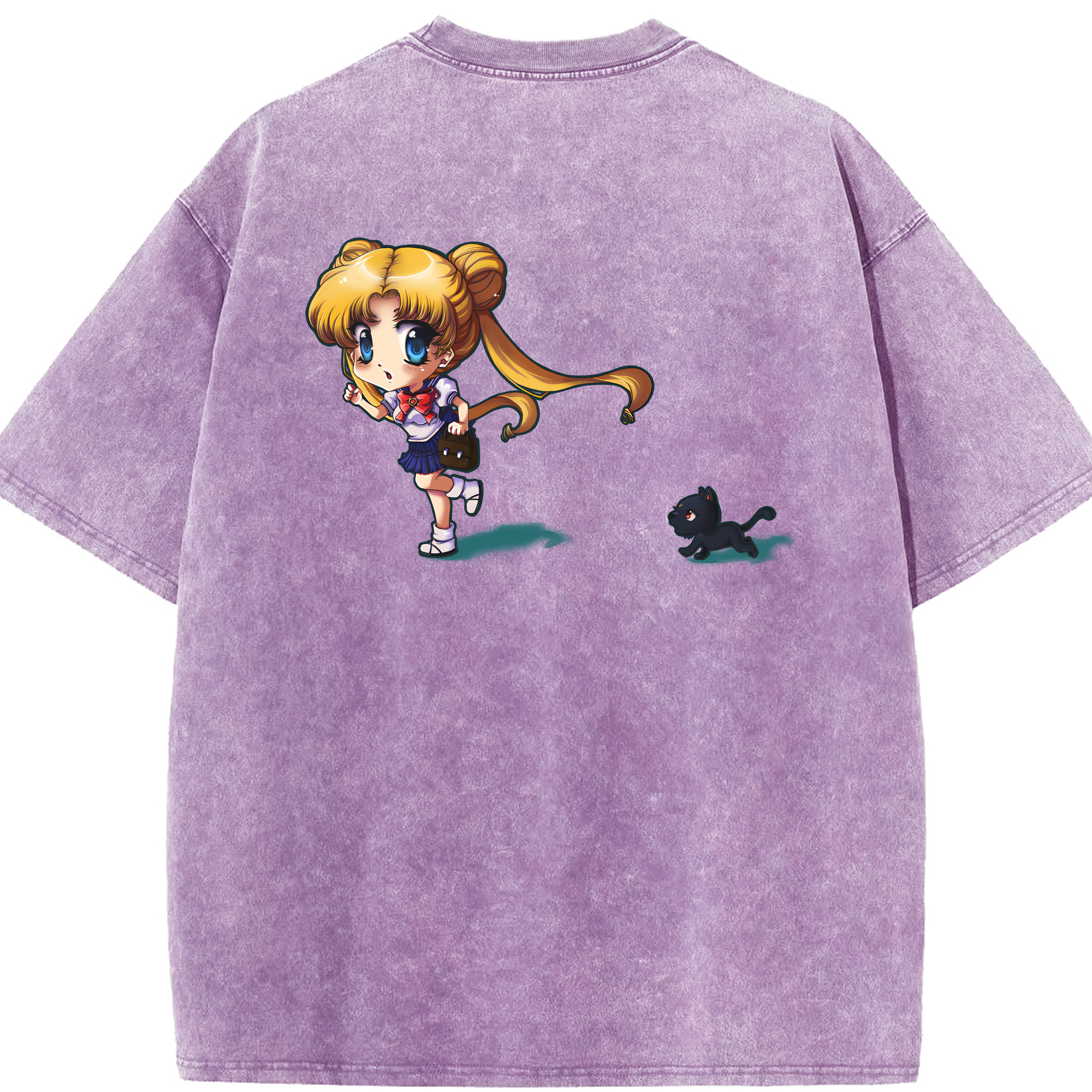 （画像用） 美少女戦士セーラームーン 愛野 美奈子 あいの みなこ Sailor Moon Aino Minako 綿100% ヴィンテージ風 半袖Tシャツ（背面プリント）
