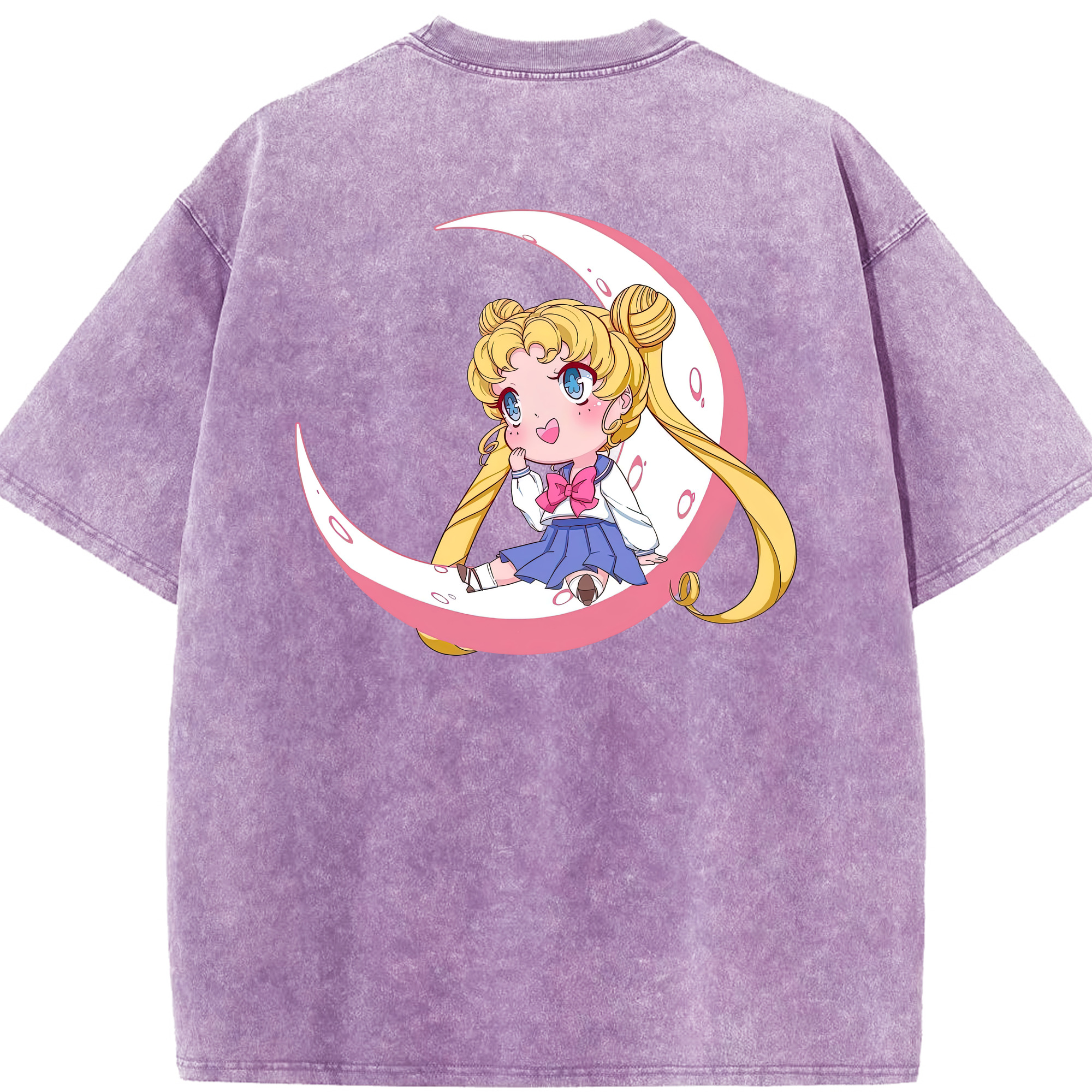 （画像用） 美少女戦士セーラームーン 愛野 美奈子 あいの みなこ Sailor Moon Aino Minako 綿100% ヴィンテージ風 半袖Tシャツ（背面プリント）