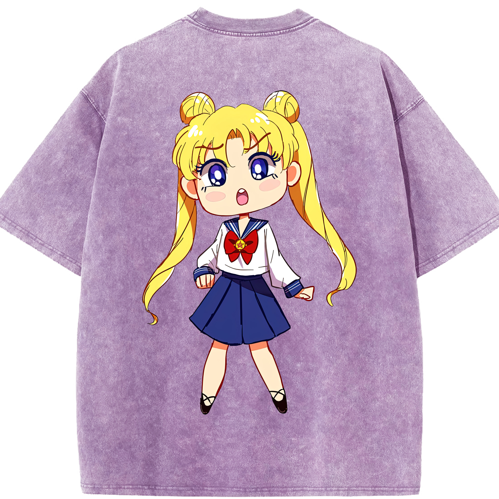 （画像用） 美少女戦士セーラームーン 愛野 美奈子 あいの みなこ Sailor Moon Aino Minako 綿100% ヴィンテージ風 半袖Tシャツ（背面プリント）