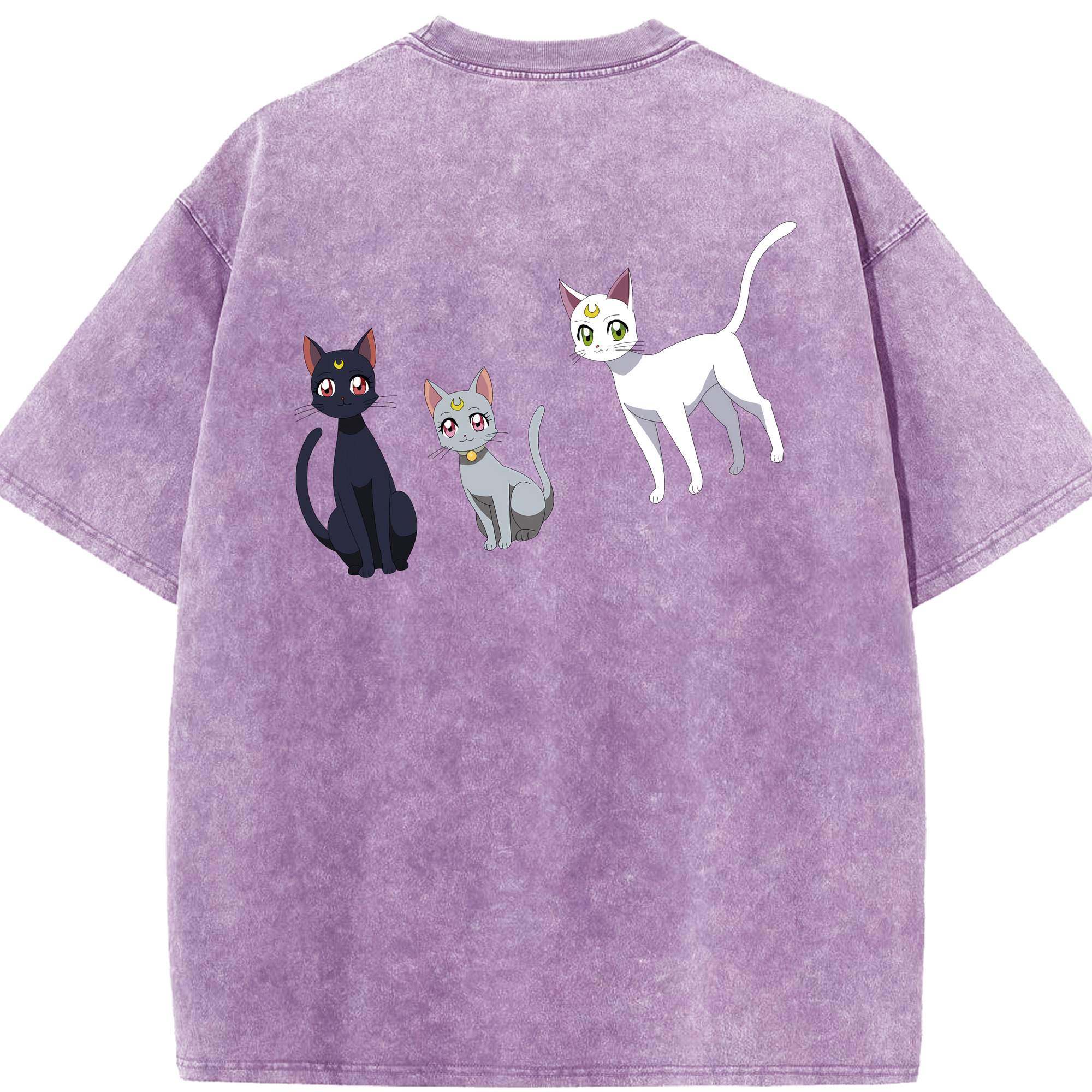 （画像用） 美少女戦士セーラームーン Sailor Moon 綿100% ヴィンテージ風 半袖Tシャツ（背面プリント）