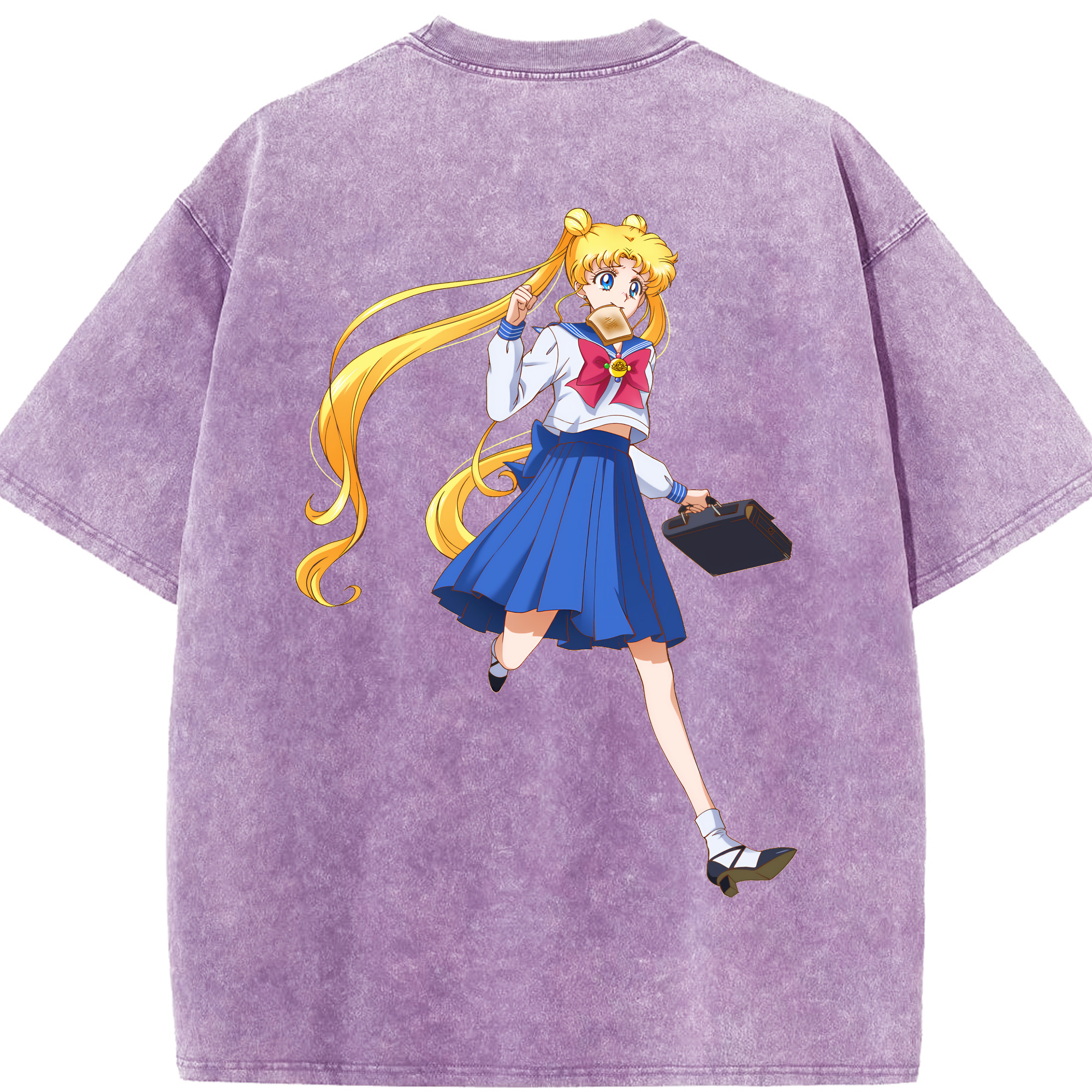 （画像用） 美少女戦士セーラームーン 愛野 美奈子 あいの みなこ Sailor Moon Aino Minako 綿100% ヴィンテージ風 半袖Tシャツ（背面プリント）