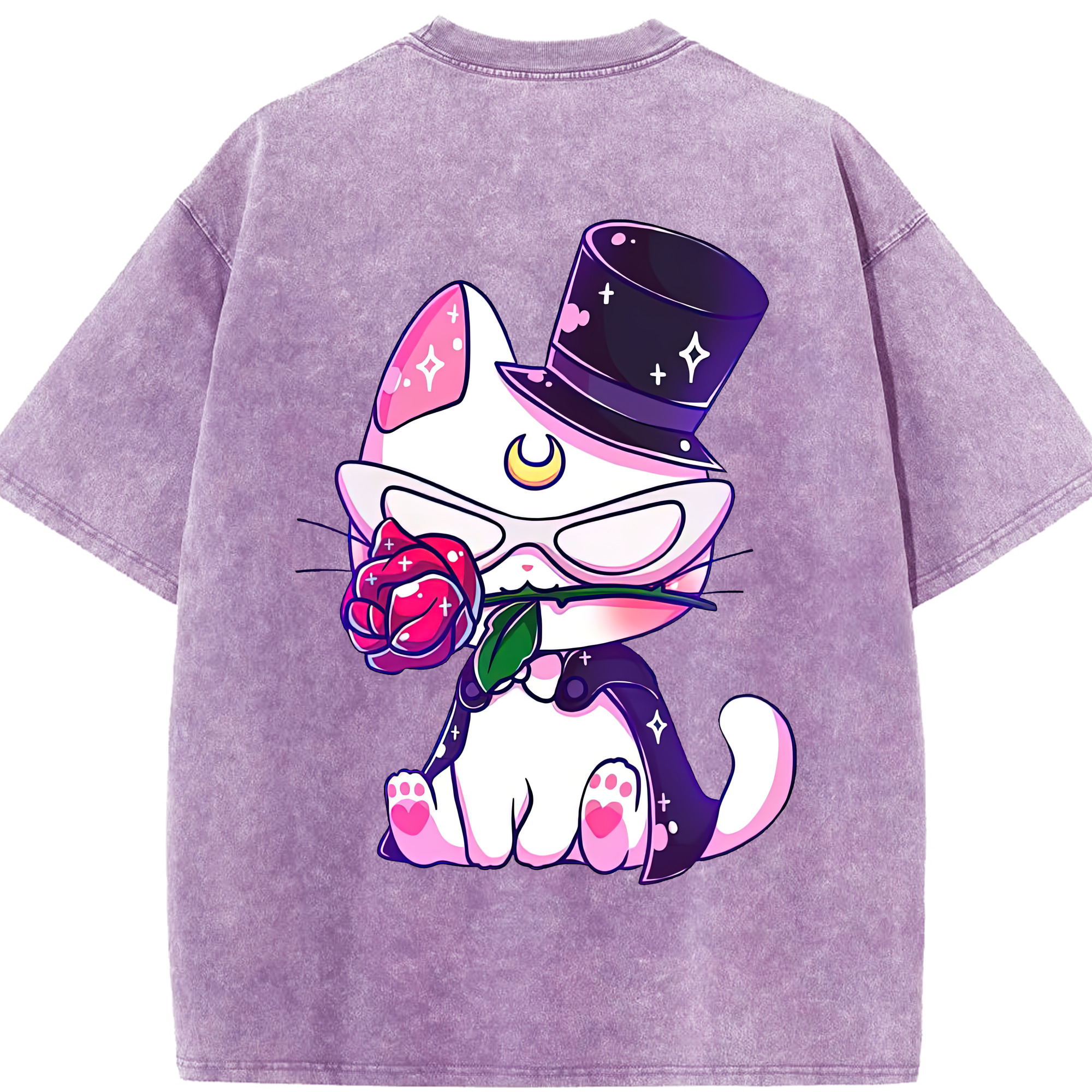 （画像用） 美少女戦士セーラームーン Sailor Moon 綿100% ヴィンテージ風 半袖Tシャツ（背面プリント）