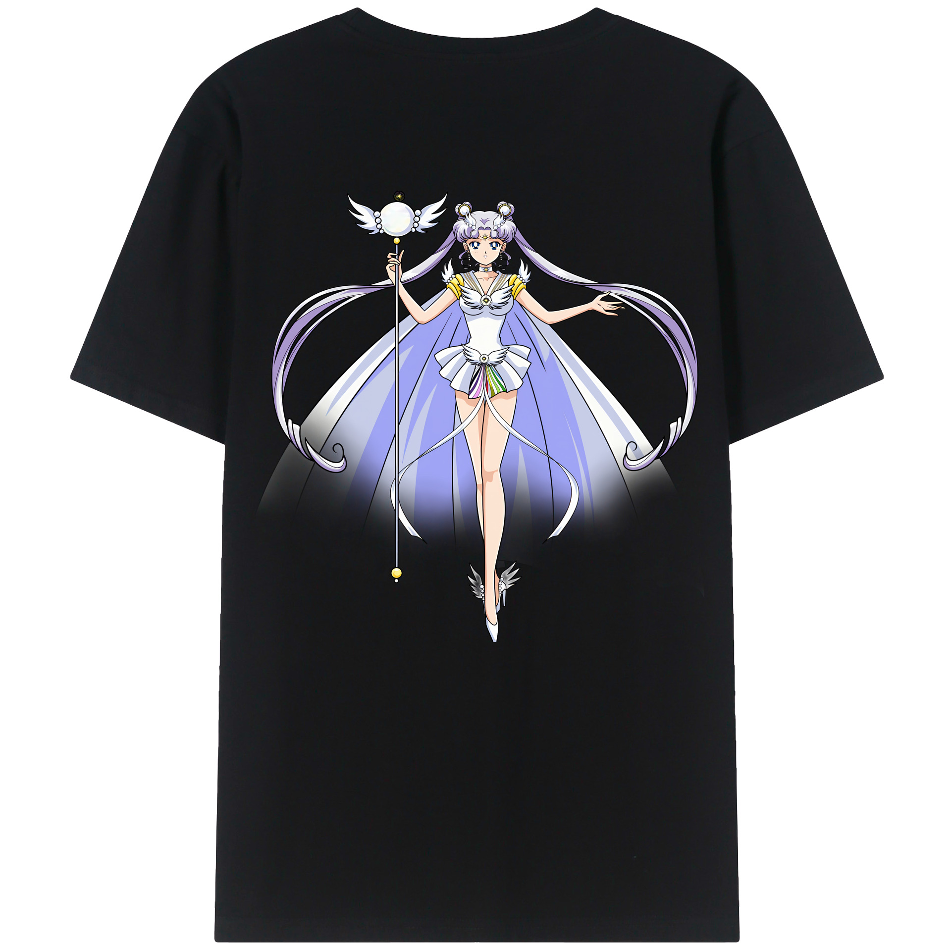（画像用） 美少女戦士セーラームーン 月野 うさぎ つきの うさぎ Sailor Moon Tsukino Usagi 綿100％ メンズ半袖Tシャツ（バックプリント） 通気性