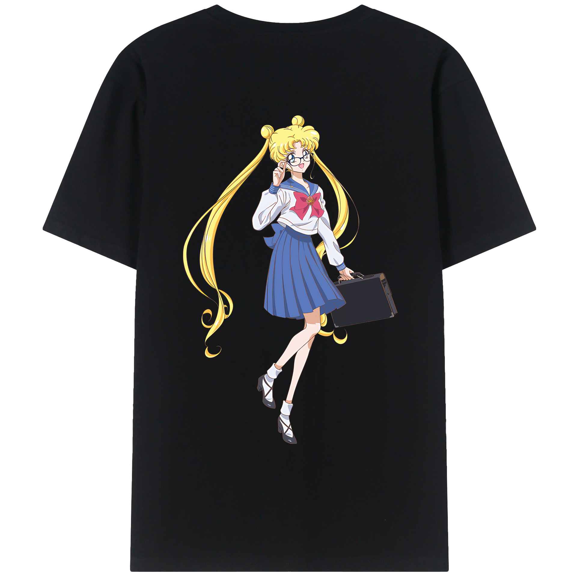 （画像用） 美少女戦士セーラームーン 愛野 美奈子 あいの みなこ Sailor Moon Aino Minako 綿100％ メンズ半袖Tシャツ（バックプリント） 通気性