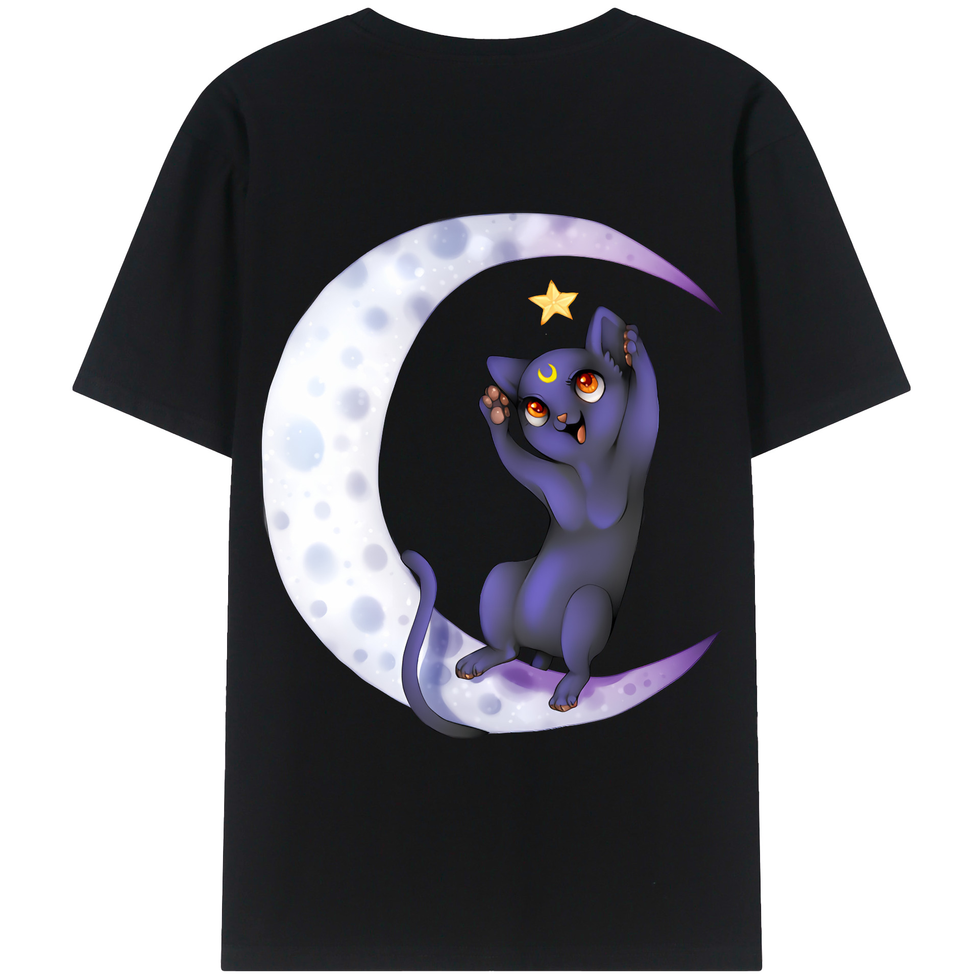 （画像用） 美少女戦士セーラームーン Sailor Moon 綿100％ メンズ半袖Tシャツ（バックプリント） 通気性