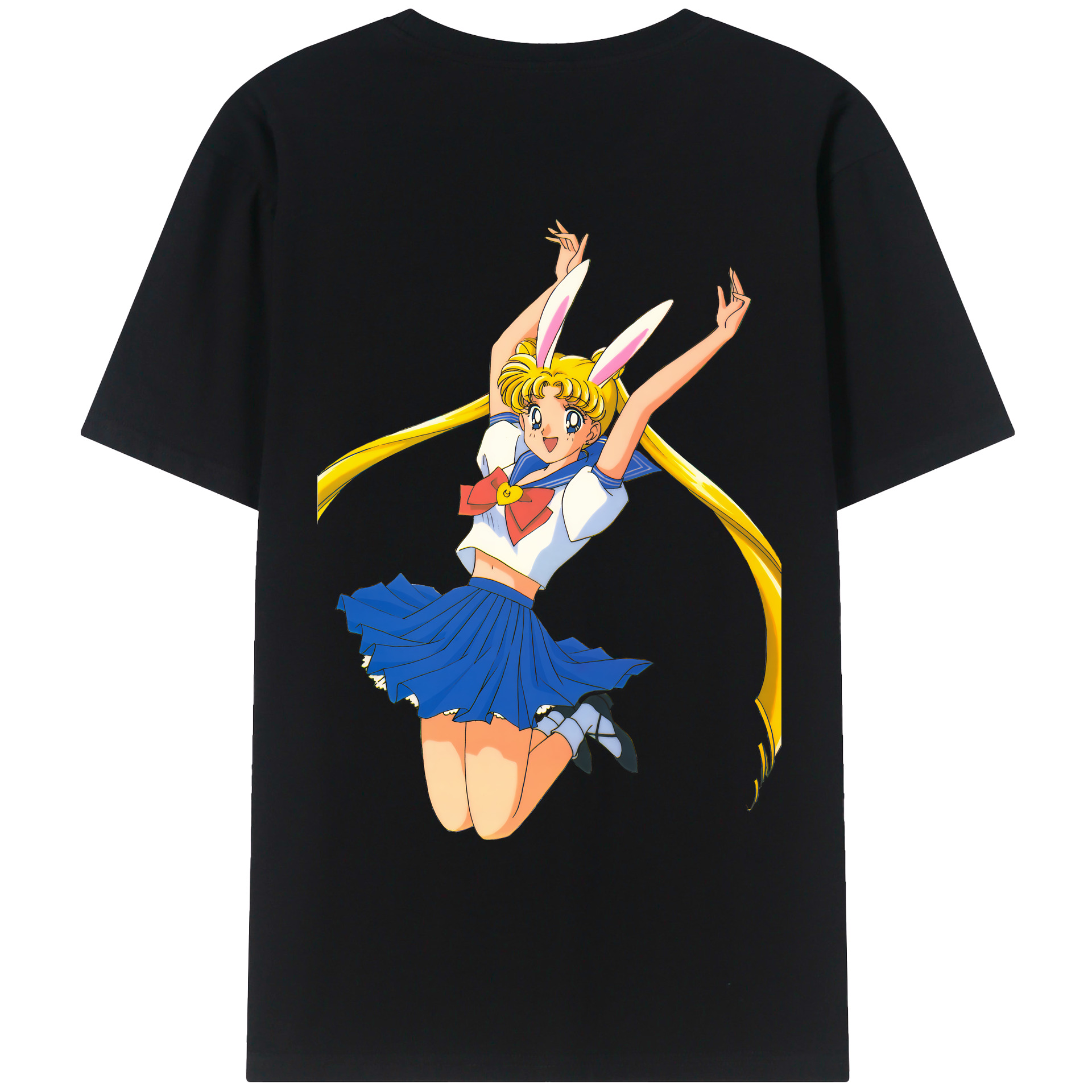（画像用） 美少女戦士セーラームーン 愛野 美奈子 あいの みなこ Sailor Moon Aino Minako 綿100％ メンズ半袖Tシャツ（バックプリント） 通気性
