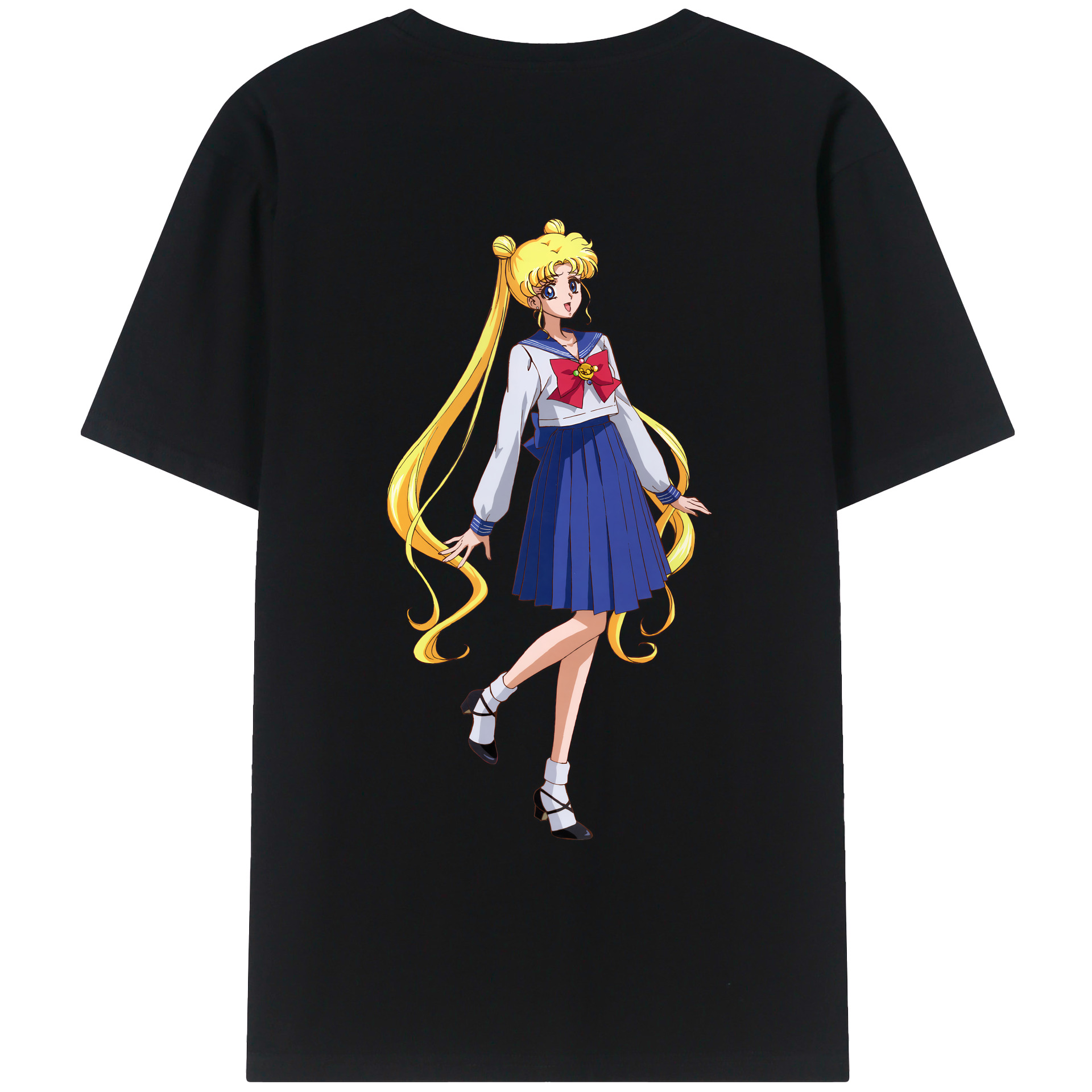 （画像用） 美少女戦士セーラームーン 愛野 美奈子 あいの みなこ Sailor Moon Aino Minako 綿100％ メンズ半袖Tシャツ（バックプリント） 通気性