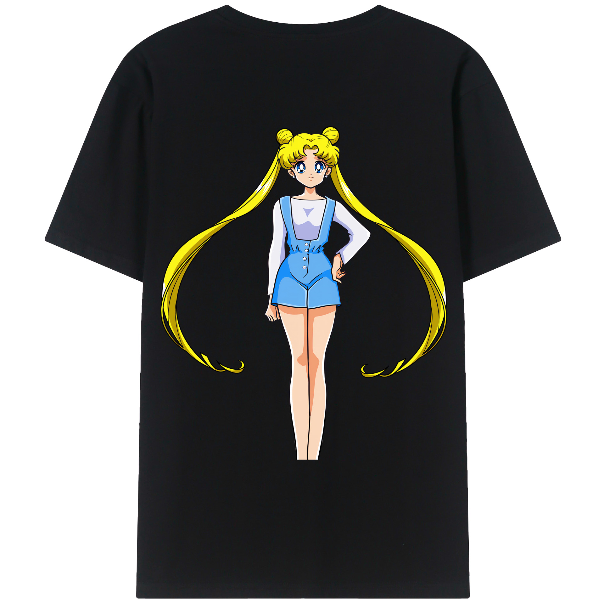 （画像用） 美少女戦士セーラームーン 愛野 美奈子 あいの みなこ Sailor Moon Aino Minako 綿100％ メンズ半袖Tシャツ（バックプリント） 通気性