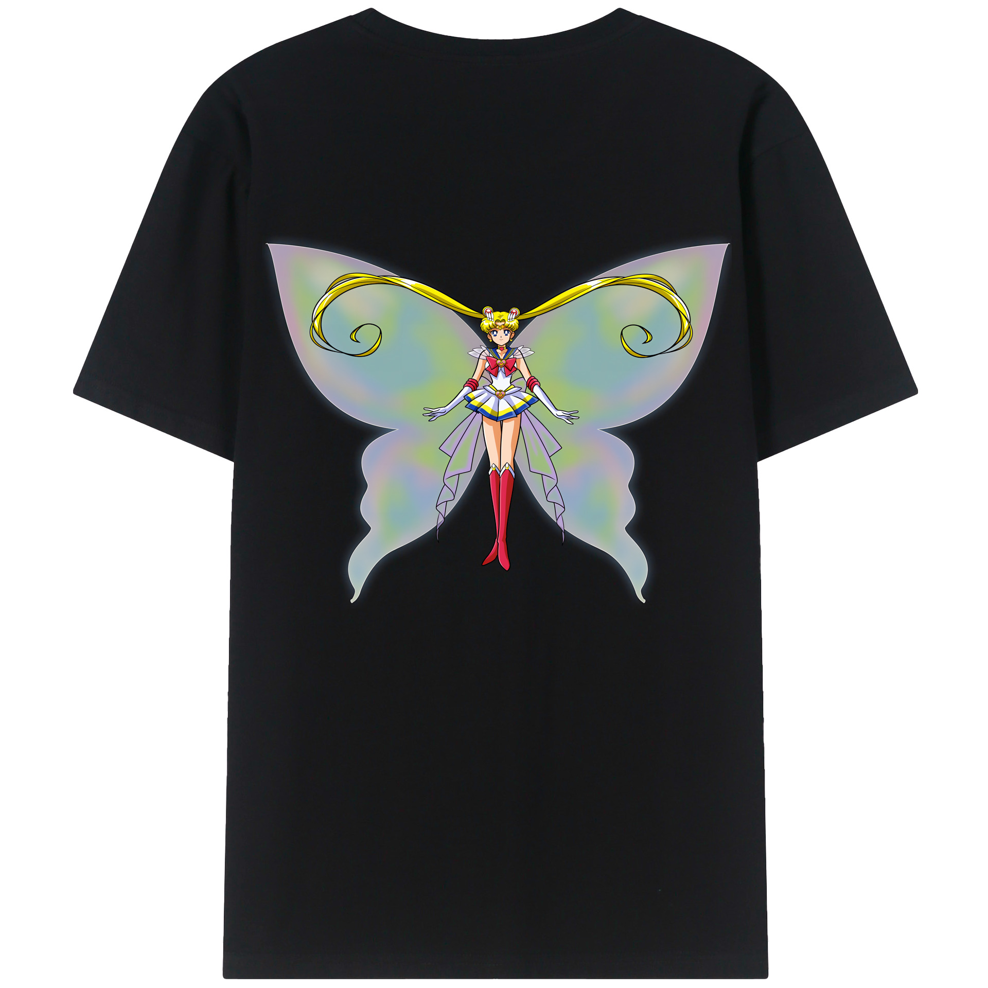 （画像用） 美少女戦士セーラームーン 月野 うさぎ つきの うさぎ Sailor Moon Tsukino Usagi 綿100％ メンズ半袖Tシャツ（バックプリント） 通気性