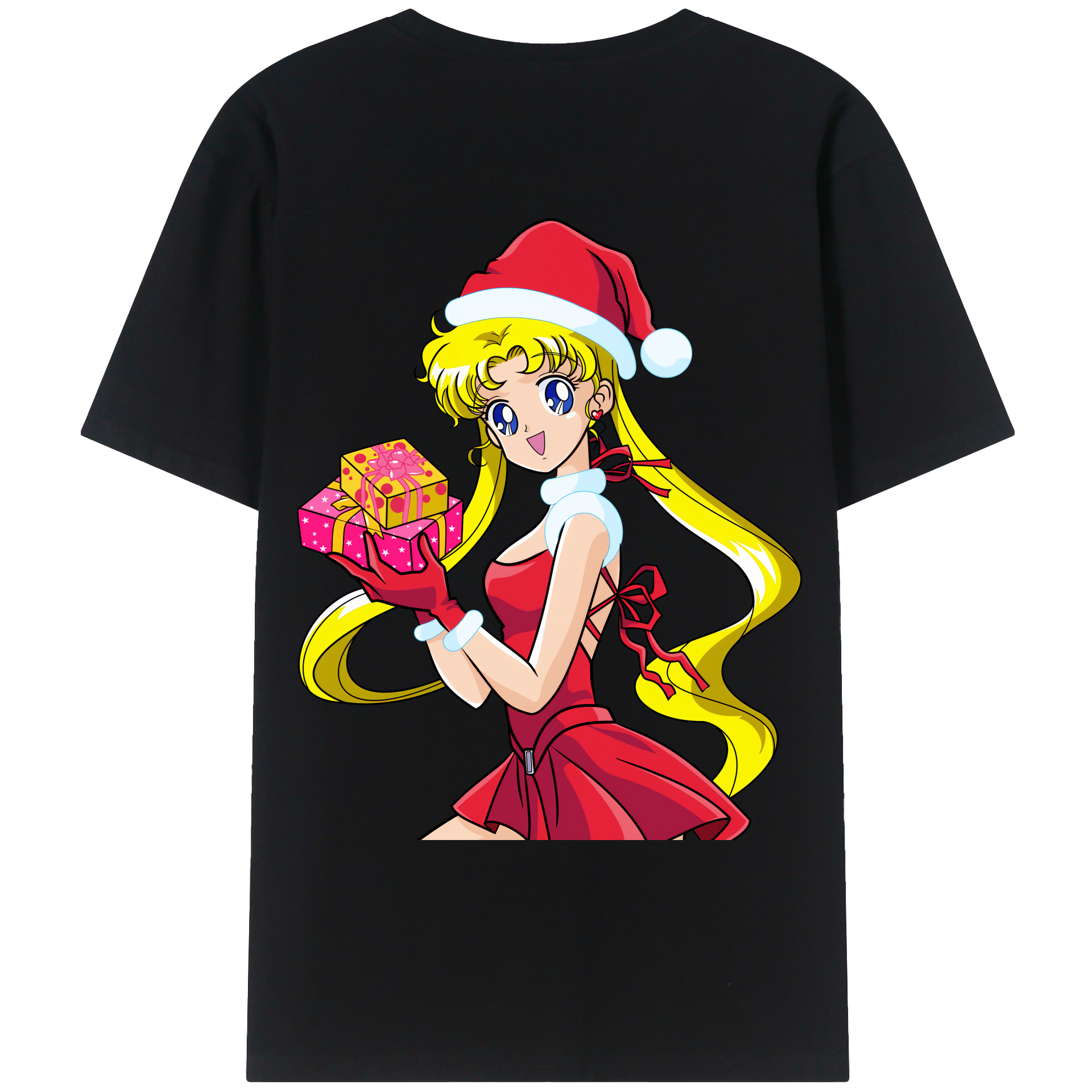 （画像用） 美少女戦士セーラームーン 月野 うさぎ つきの うさぎ Sailor Moon Tsukino Usagi 綿100％ メンズ半袖Tシャツ（バックプリント） 通気性