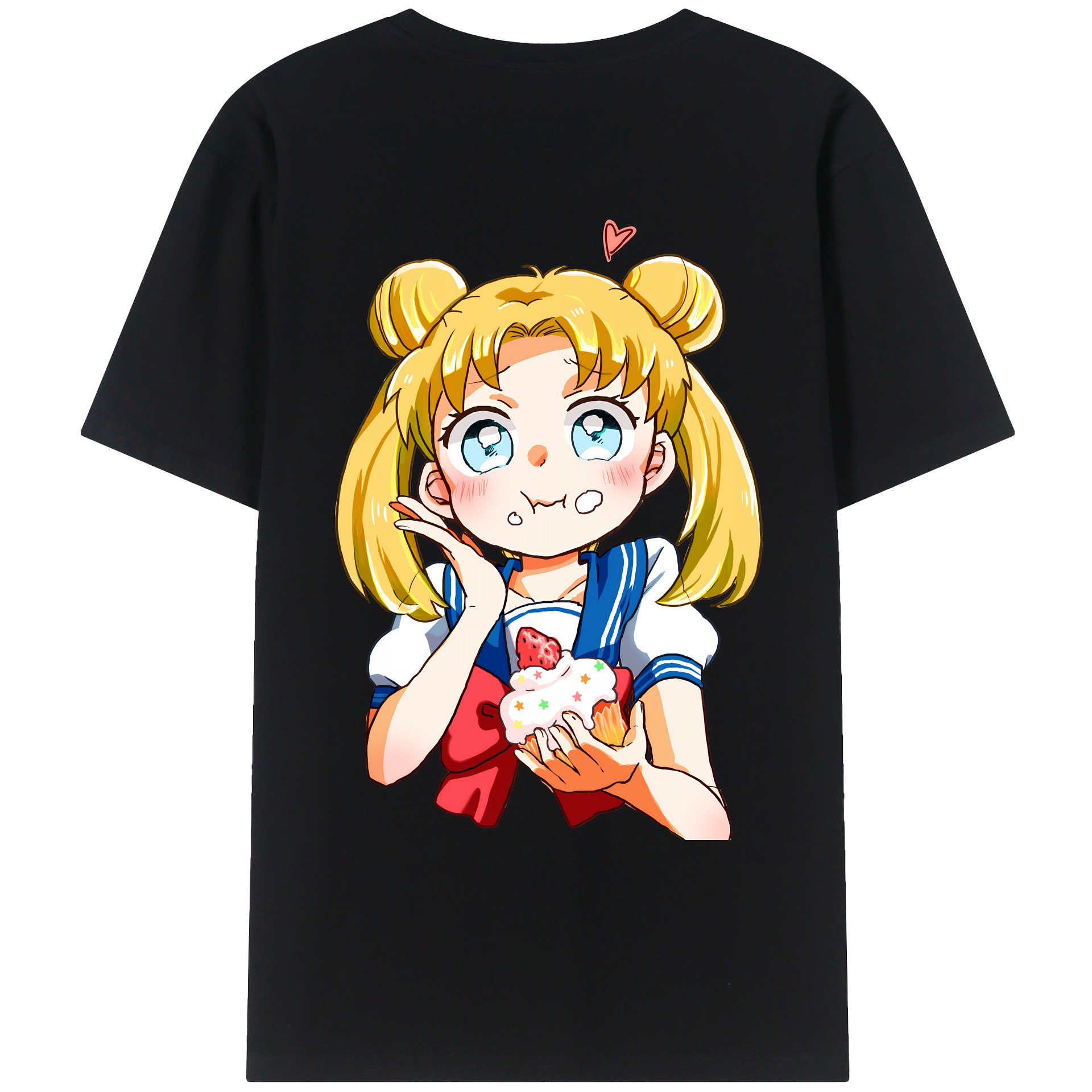 （画像用） 美少女戦士セーラームーン 愛野 美奈子 あいの みなこ Sailor Moon Aino Minako 綿100％ メンズ半袖Tシャツ（バックプリント） 通気性
