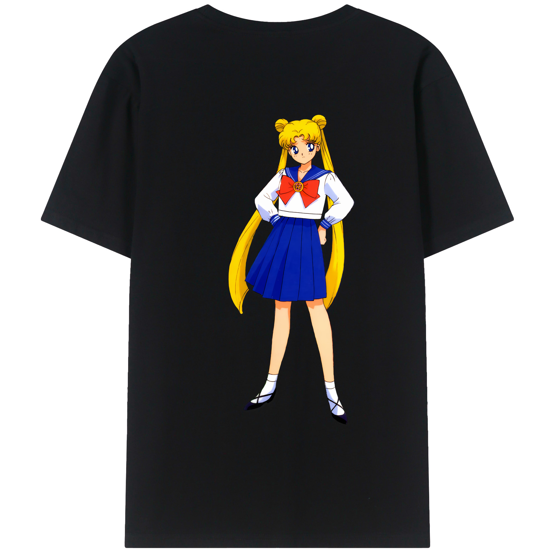 （画像用） 美少女戦士セーラームーン 愛野 美奈子 あいの みなこ Sailor Moon Aino Minako 綿100％ メンズ半袖Tシャツ（バックプリント） 通気性