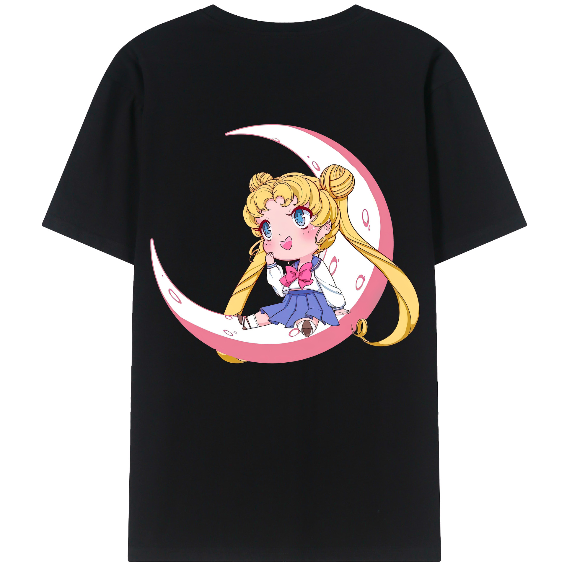 （画像用） 美少女戦士セーラームーン 愛野 美奈子 あいの みなこ Sailor Moon Aino Minako 綿100％ メンズ半袖Tシャツ（バックプリント） 通気性