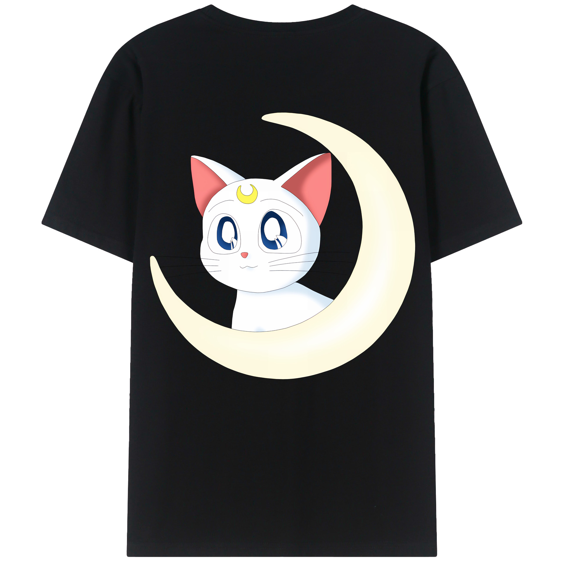 （画像用） 美少女戦士セーラームーン Sailor Moon 綿100％ メンズ半袖Tシャツ（バックプリント） 通気性