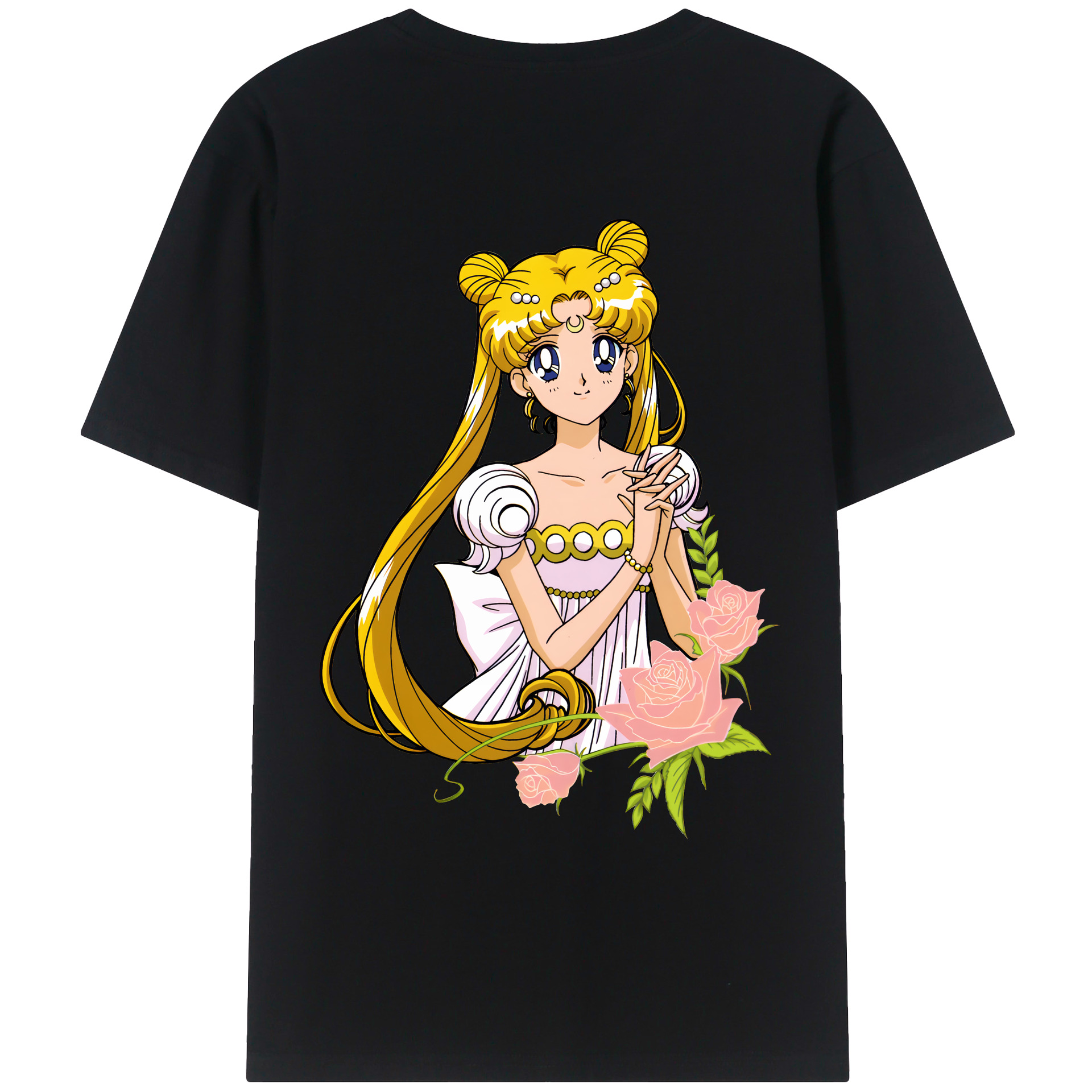 （画像用） 美少女戦士セーラームーン 愛野 美奈子 あいの みなこ Sailor Moon Aino Minako 綿100％ メンズ半袖Tシャツ（バックプリント） 通気性