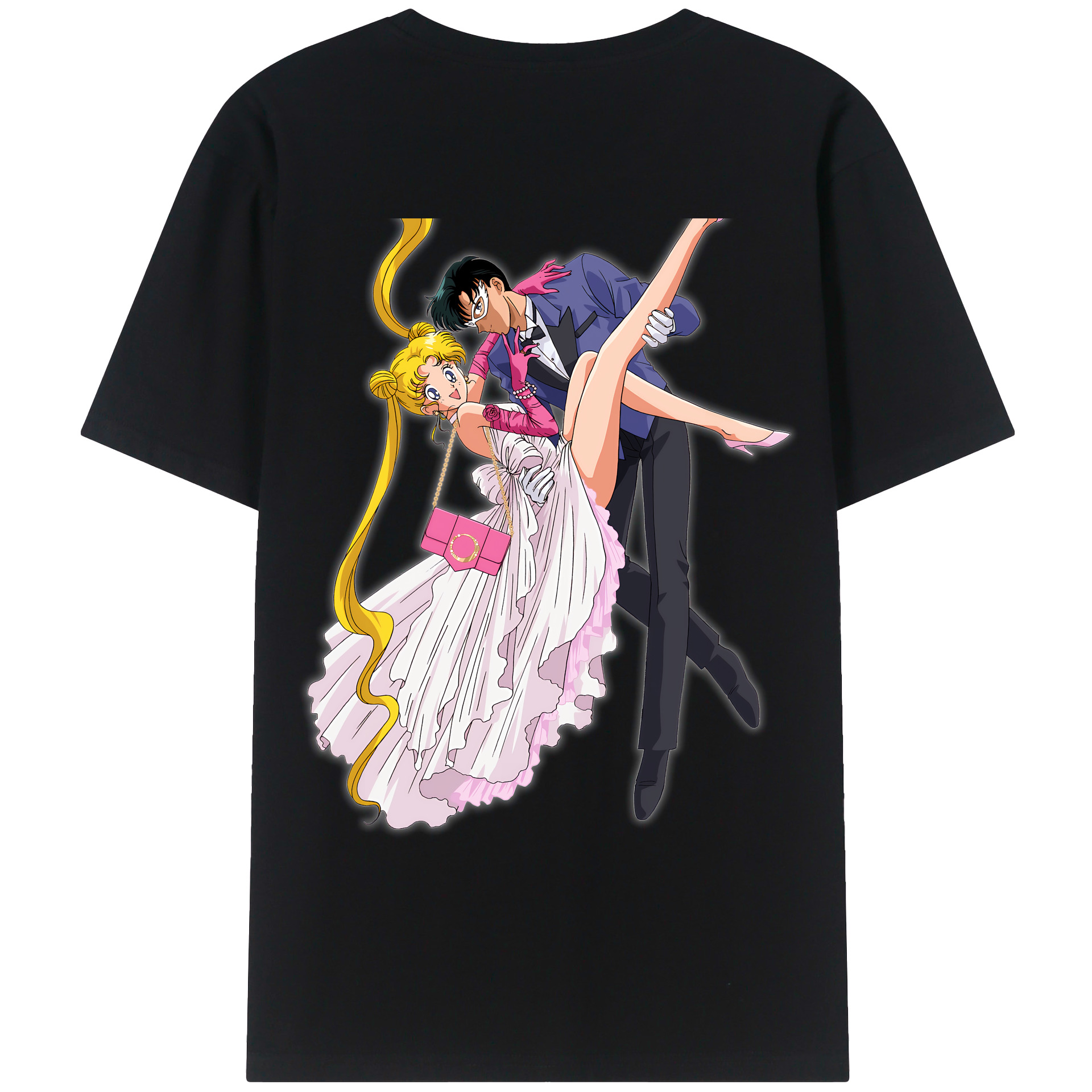 （画像用） 美少女戦士セーラームーン 愛野 美奈子 あいの みなこ Sailor Moon Aino Minako 綿100％ メンズ半袖Tシャツ（バックプリント） 通気性