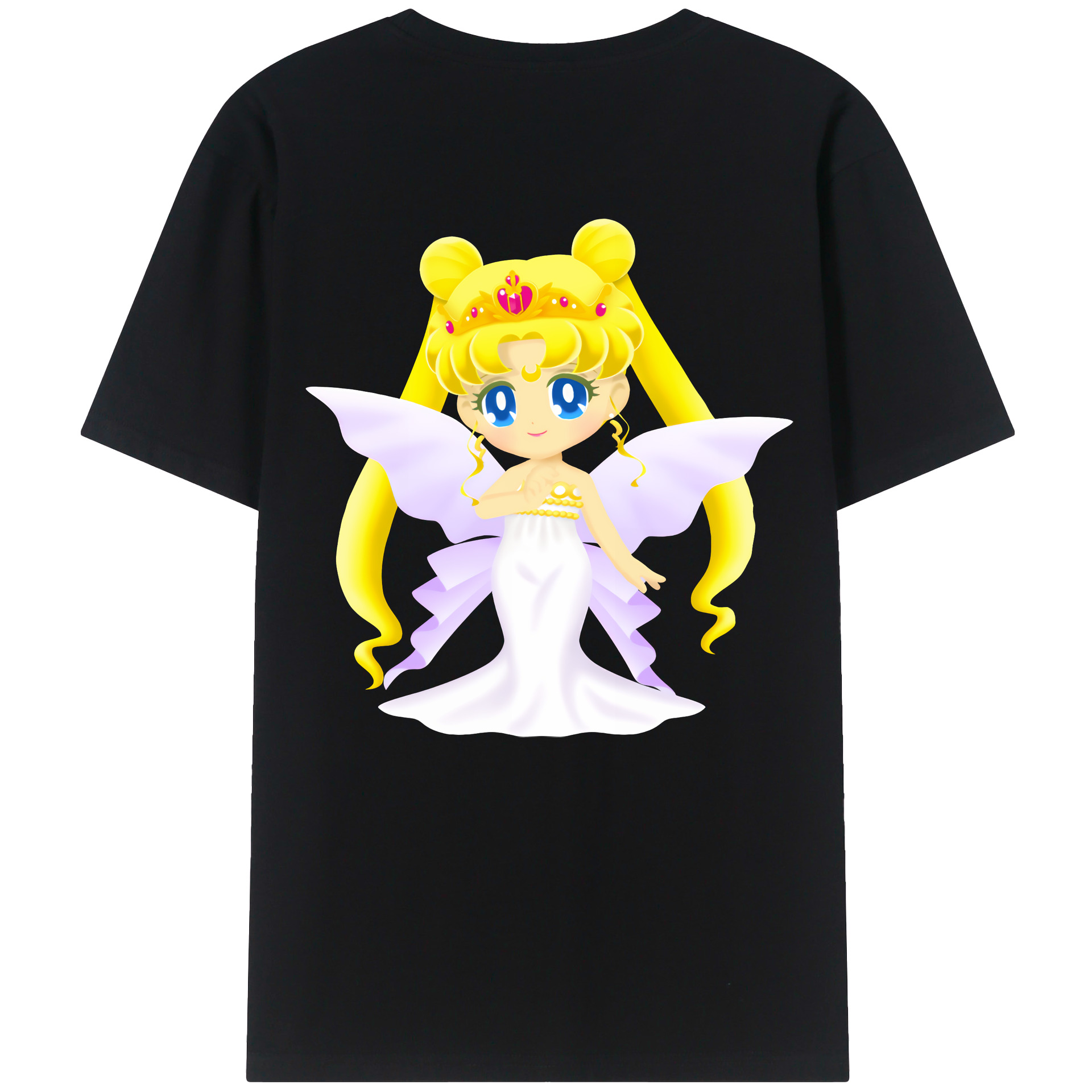 （画像用） 美少女戦士セーラームーン 愛野 美奈子 あいの みなこ Sailor Moon Aino Minako 綿100％ メンズ半袖Tシャツ（バックプリント） 通気性