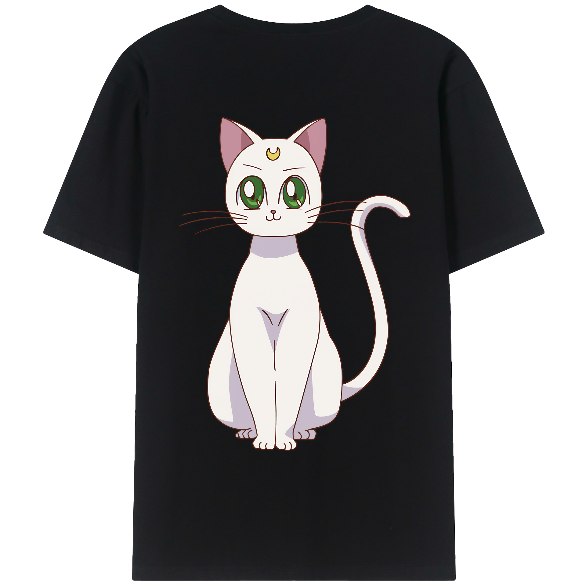 （画像用） 美少女戦士セーラームーン Sailor Moon 綿100％ メンズ半袖Tシャツ（バックプリント） 通気性