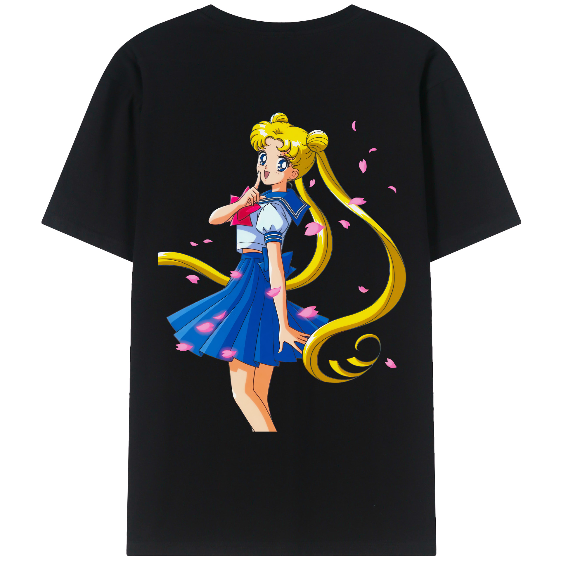 （画像用） 美少女戦士セーラームーン 愛野 美奈子 あいの みなこ Sailor Moon Aino Minako 綿100％ メンズ半袖Tシャツ（バックプリント） 通気性