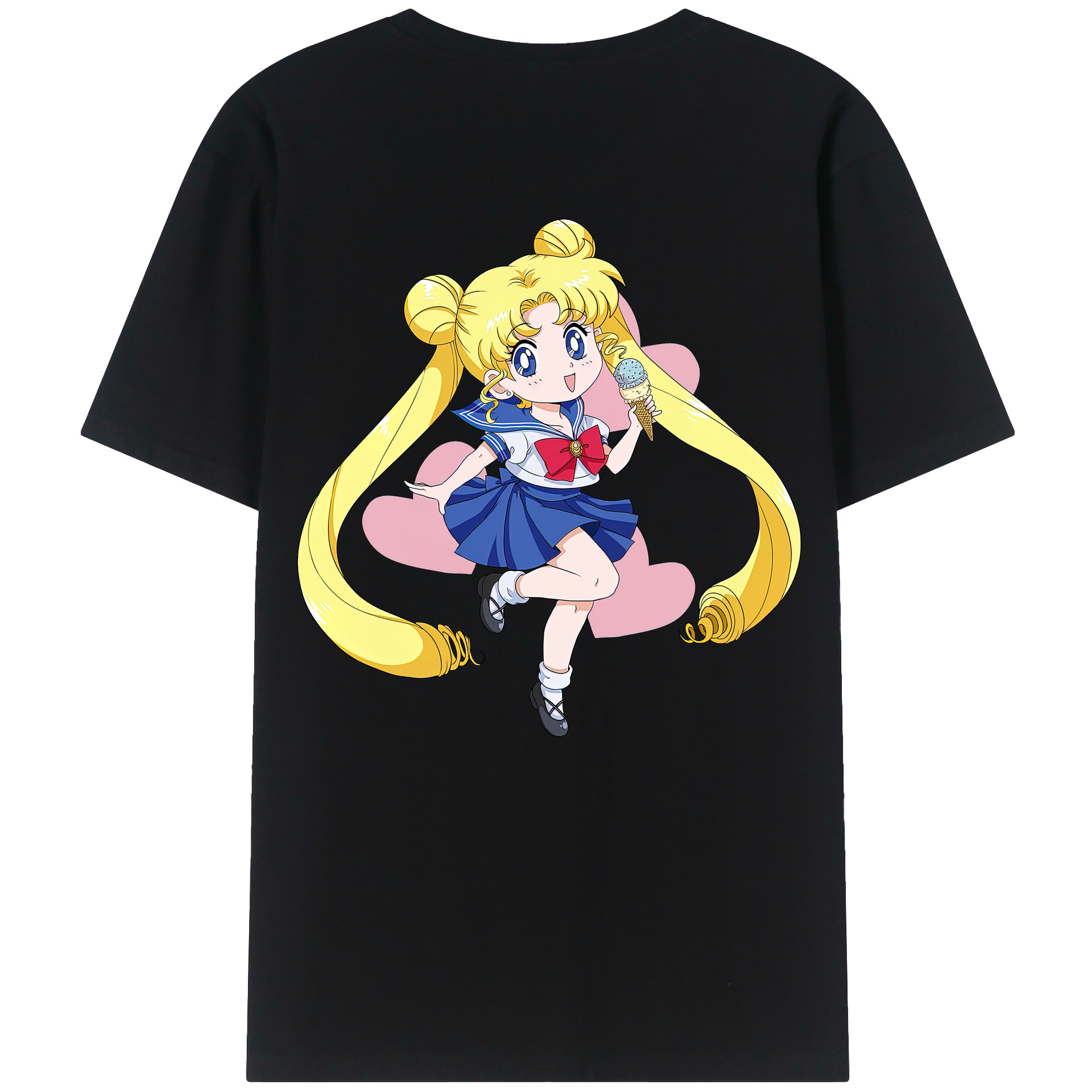 （画像用） 美少女戦士セーラームーン 愛野 美奈子 あいの みなこ Sailor Moon Aino Minako 綿100％ メンズ半袖Tシャツ（バックプリント） 通気性