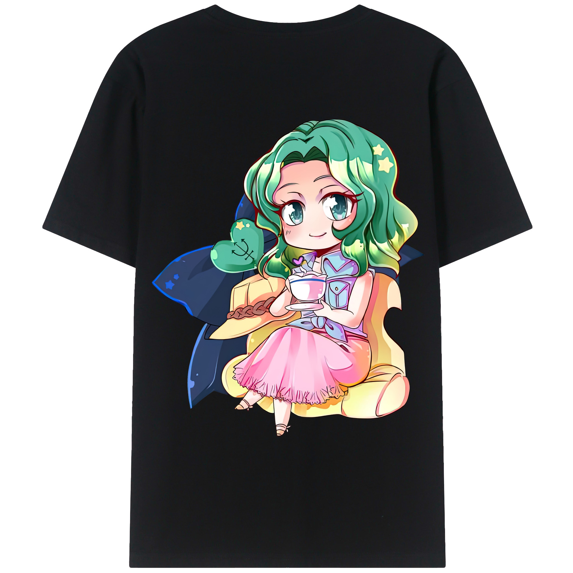 （画像用） 美少女戦士セーラームーン 海王 みちる（かいおう みちる） Sailor Moon Kaiou Michiru 綿100％ メンズ半袖Tシャツ（バックプリント） 通気性