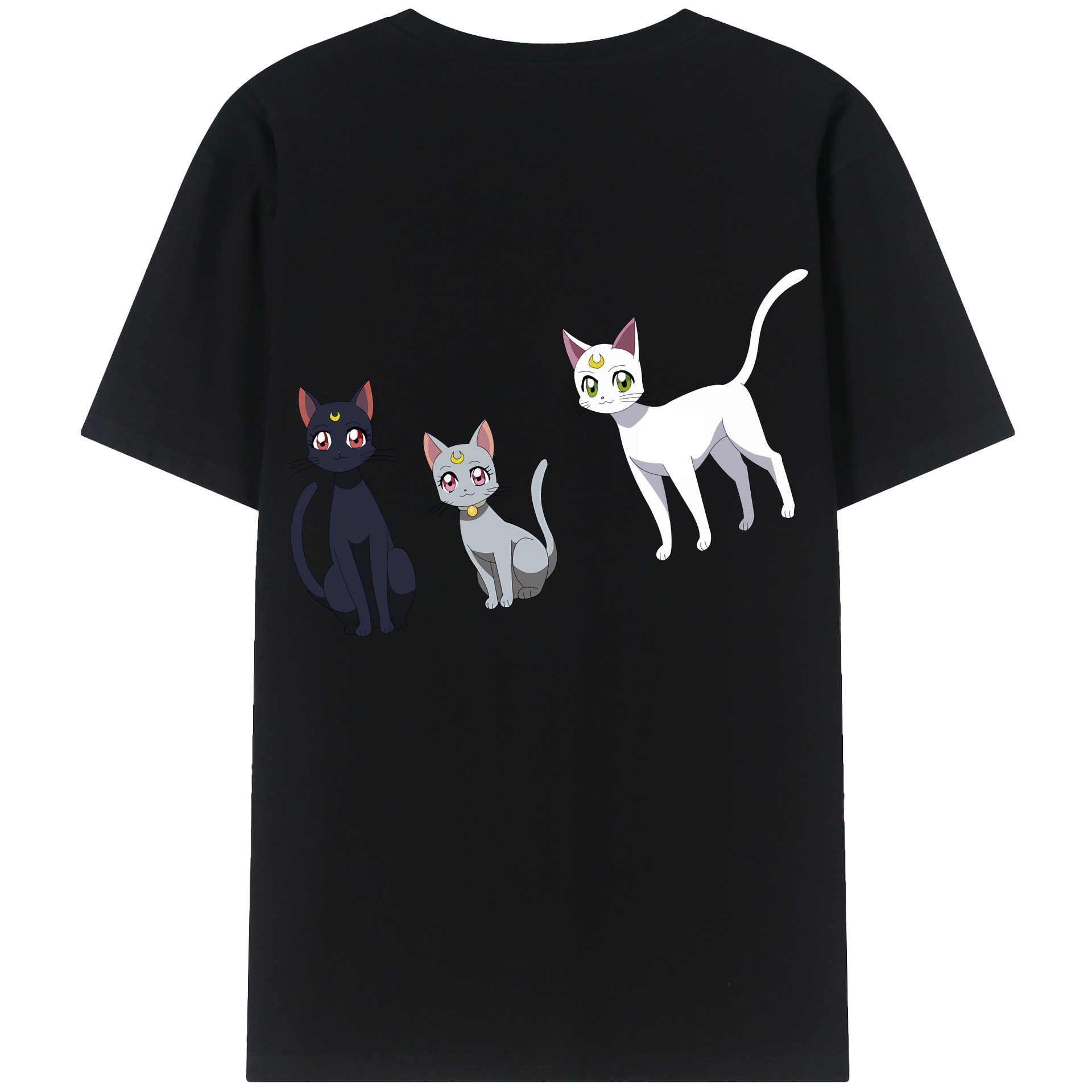 （画像用） 美少女戦士セーラームーン Sailor Moon 綿100％ メンズ半袖Tシャツ（バックプリント） 通気性