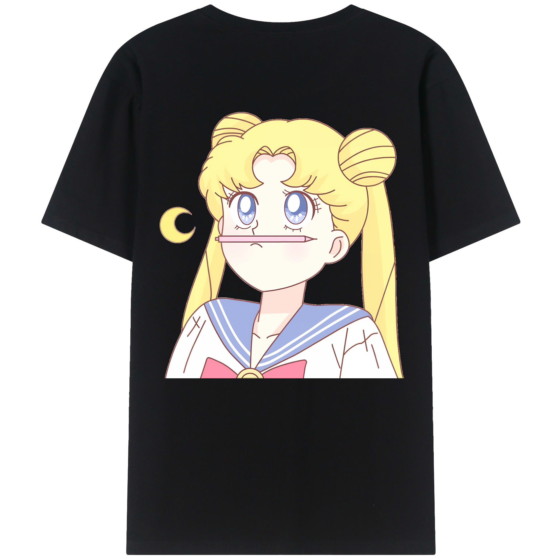 （画像用） 美少女戦士セーラームーン 愛野 美奈子 あいの みなこ Sailor Moon Aino Minako 綿100％ メンズ半袖Tシャツ（バックプリント） 通気性
