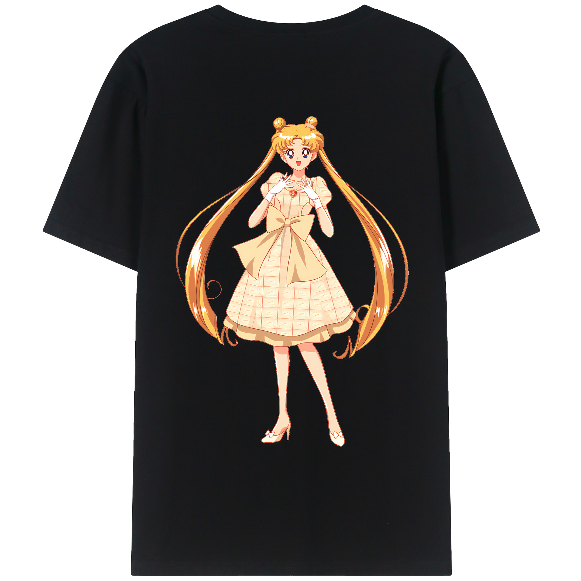（画像用） 美少女戦士セーラームーン 愛野 美奈子 あいの みなこ Sailor Moon Aino Minako 綿100％ メンズ半袖Tシャツ（バックプリント） 通気性