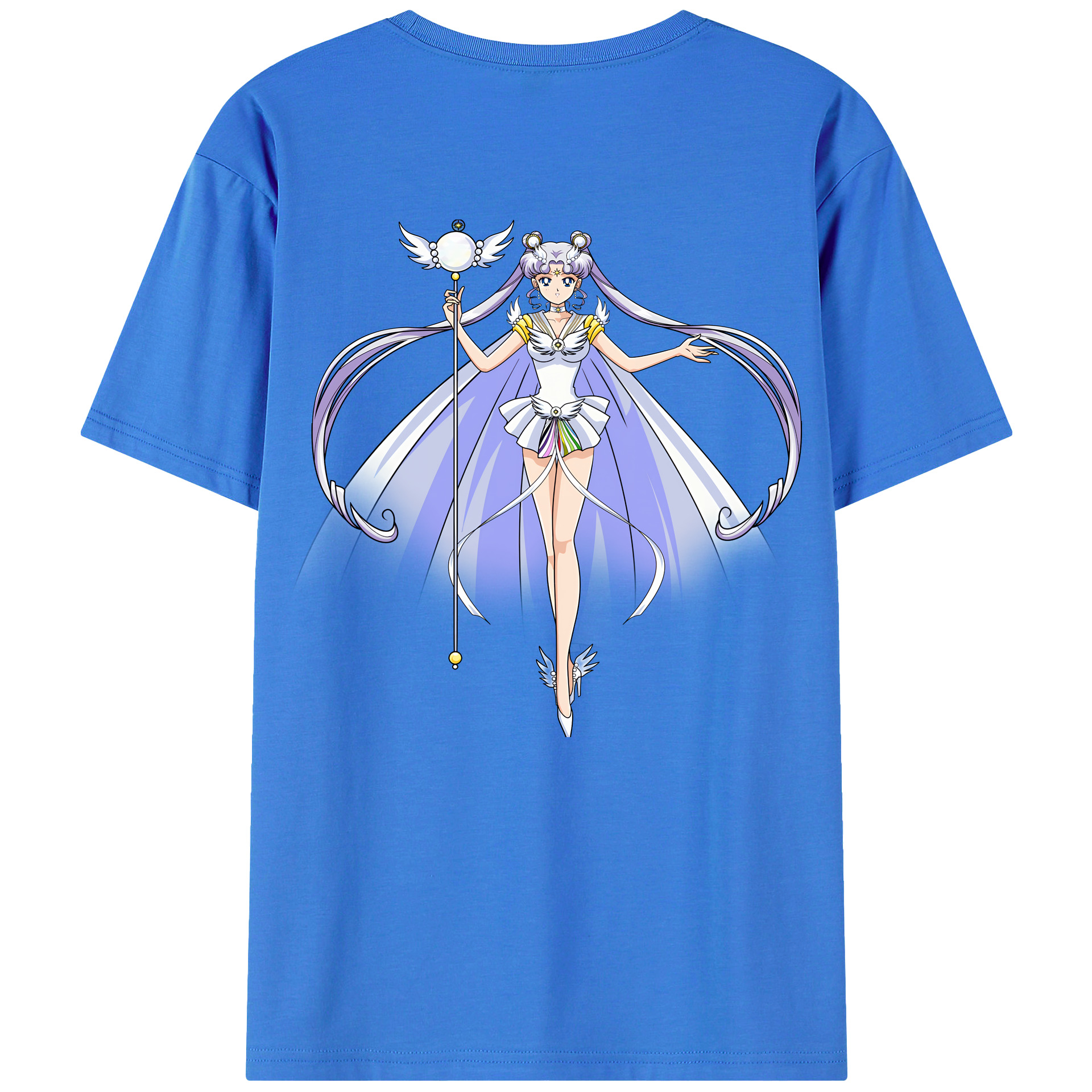 （画像用） 美少女戦士セーラームーン 月野 うさぎ つきの うさぎ Sailor Moon Tsukino Usagi 綿100％ メンズ半袖Tシャツ（バックプリント） 通気性