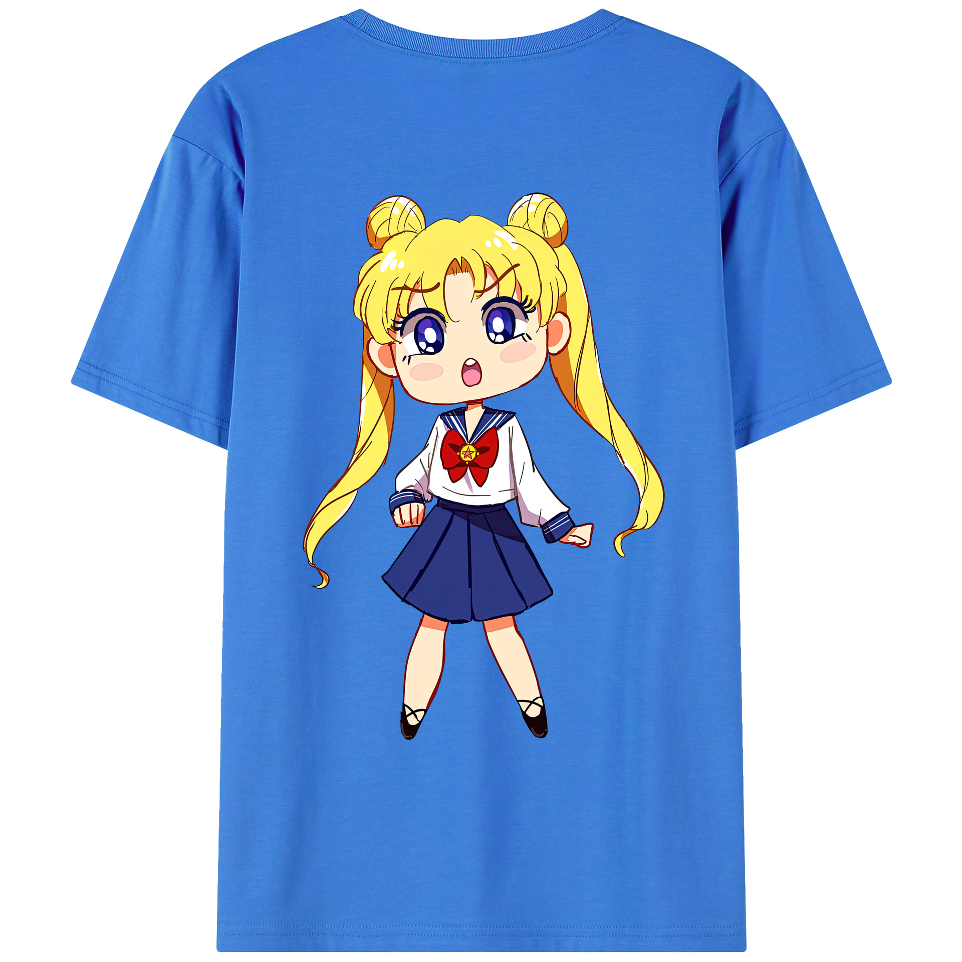 （画像用） 美少女戦士セーラームーン 愛野 美奈子 あいの みなこ Sailor Moon Aino Minako 綿100％ メンズ半袖Tシャツ（バックプリント） 通気性