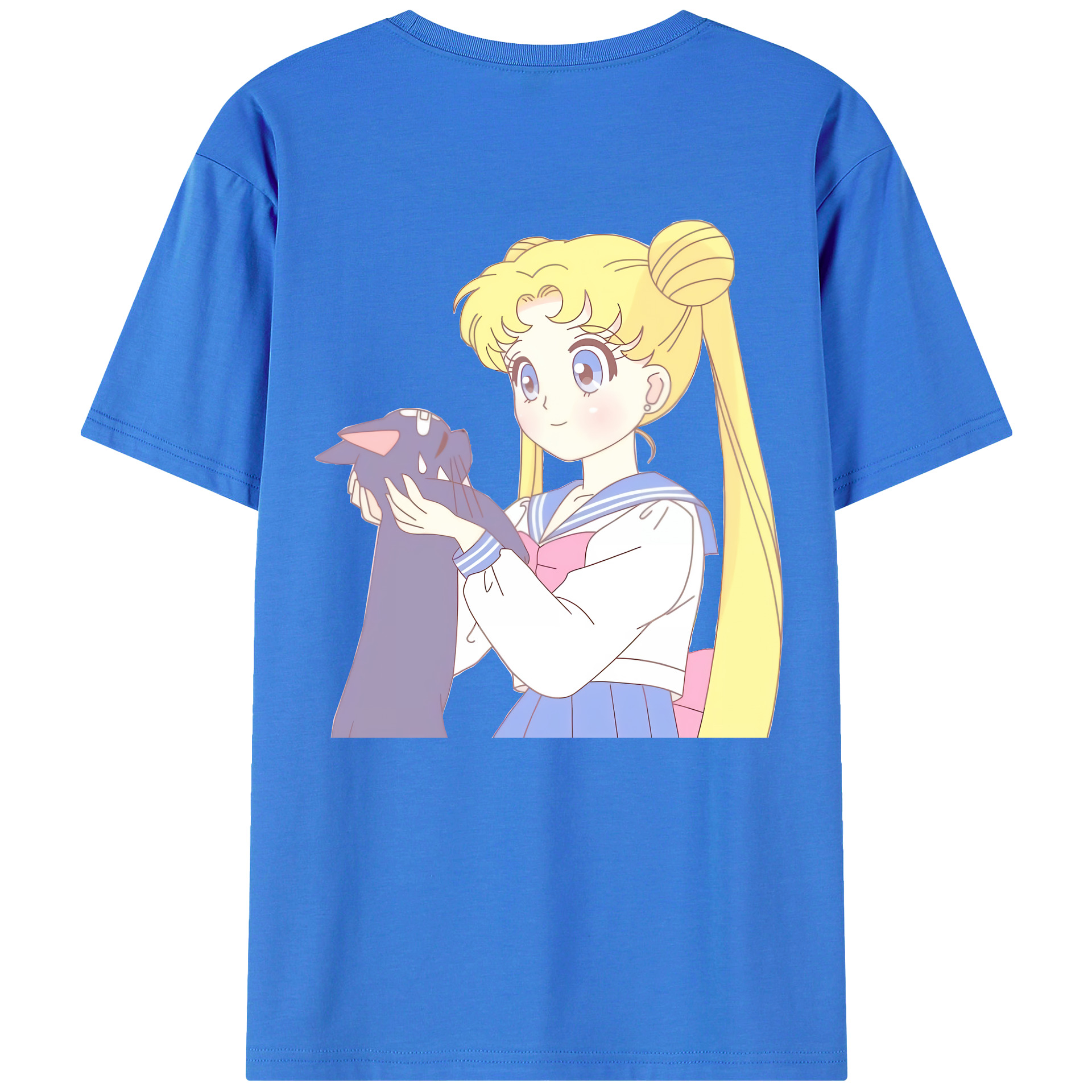 （画像用） 美少女戦士セーラームーン 愛野 美奈子 あいの みなこ Sailor Moon Aino Minako 綿100％ メンズ半袖Tシャツ（バックプリント） 通気性