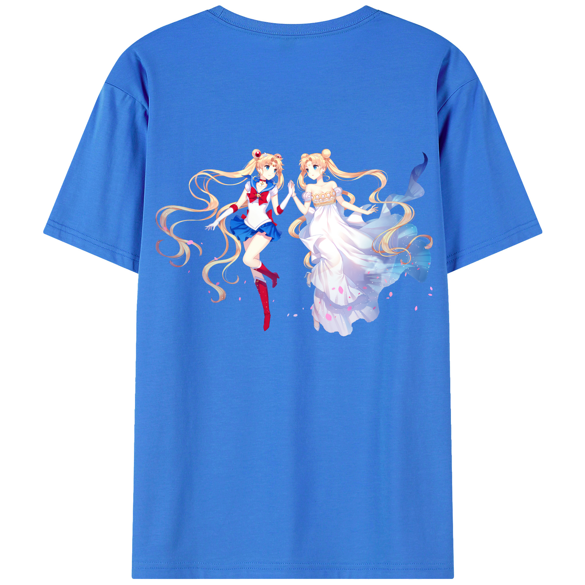 （画像用） 美少女戦士セーラームーン 月野 うさぎ つきの うさぎ Sailor Moon Tsukino Usagi 綿100％ メンズ半袖Tシャツ（バックプリント） 通気性