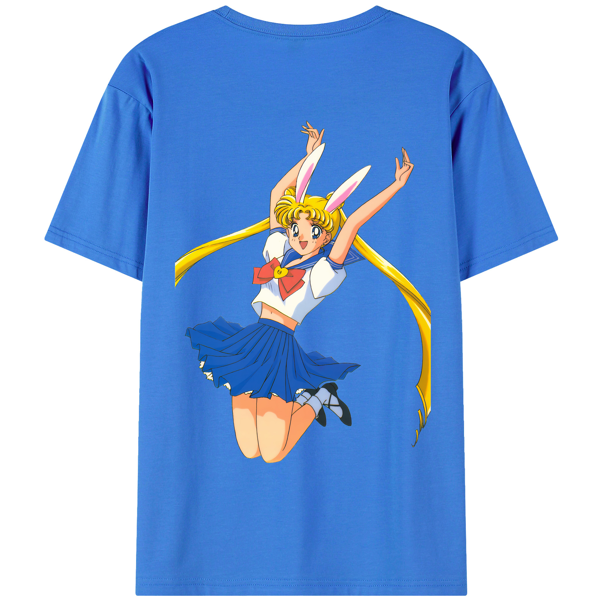 （画像用） 美少女戦士セーラームーン 愛野 美奈子 あいの みなこ Sailor Moon Aino Minako 綿100％ メンズ半袖Tシャツ（バックプリント） 通気性