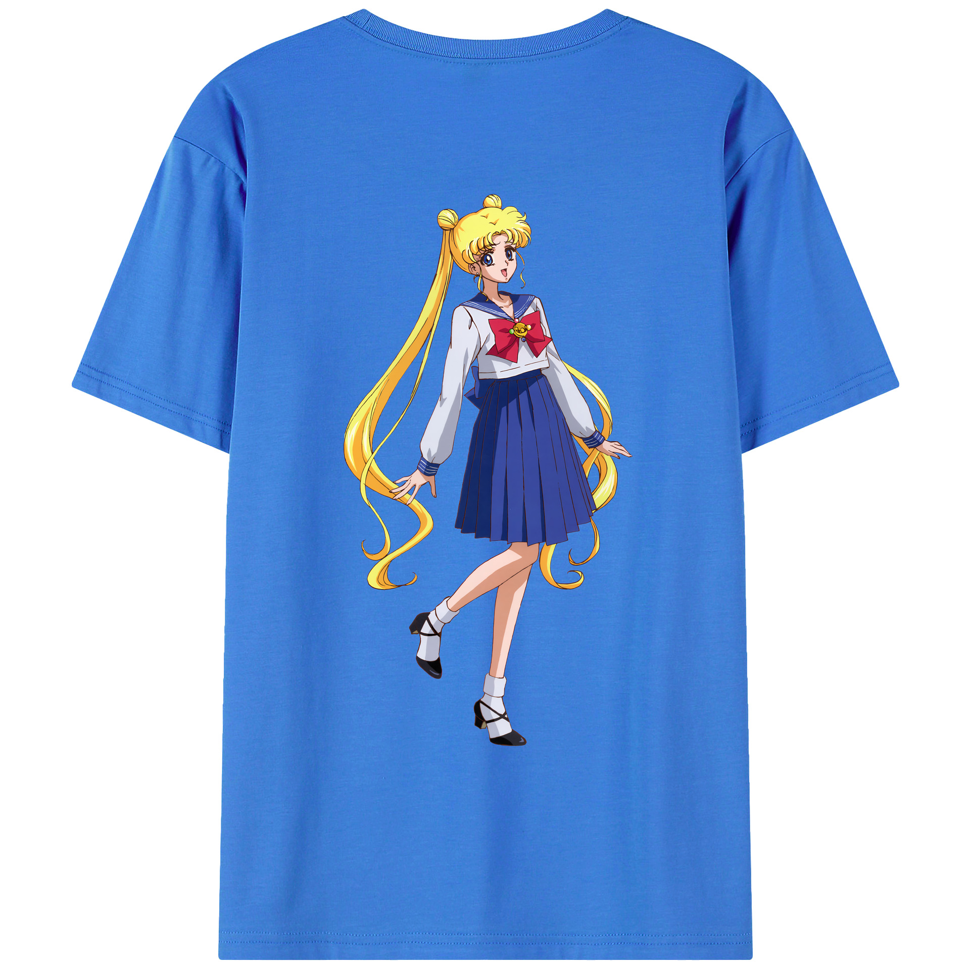 （画像用） 美少女戦士セーラームーン 愛野 美奈子 あいの みなこ Sailor Moon Aino Minako 綿100％ メンズ半袖Tシャツ（バックプリント） 通気性